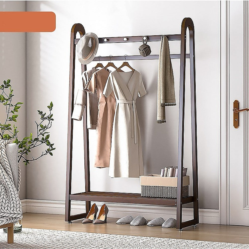 160x100cm Slim Space Saving Clothes Rack - Stylish Freestanding Garment Organizer for Bedroom, Closet & Laundry Room Storage