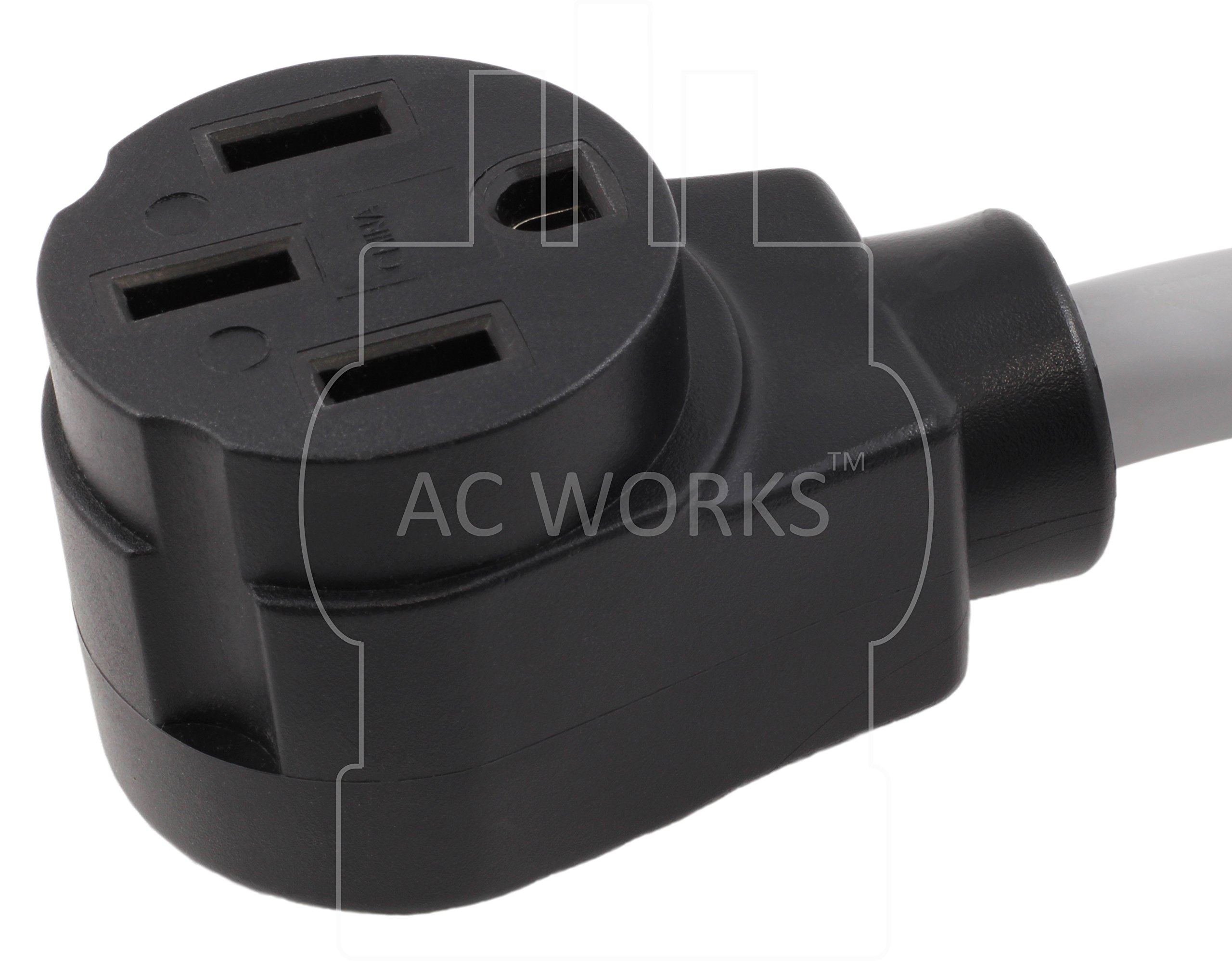 AC WORKS 50A 3-Prong to Tesla EV Charging Adapter - NEMA 10-50P to Tesla Connector for Model S/3/X/Y - Portable Electric Vehicle Charger for Home & Travel Use