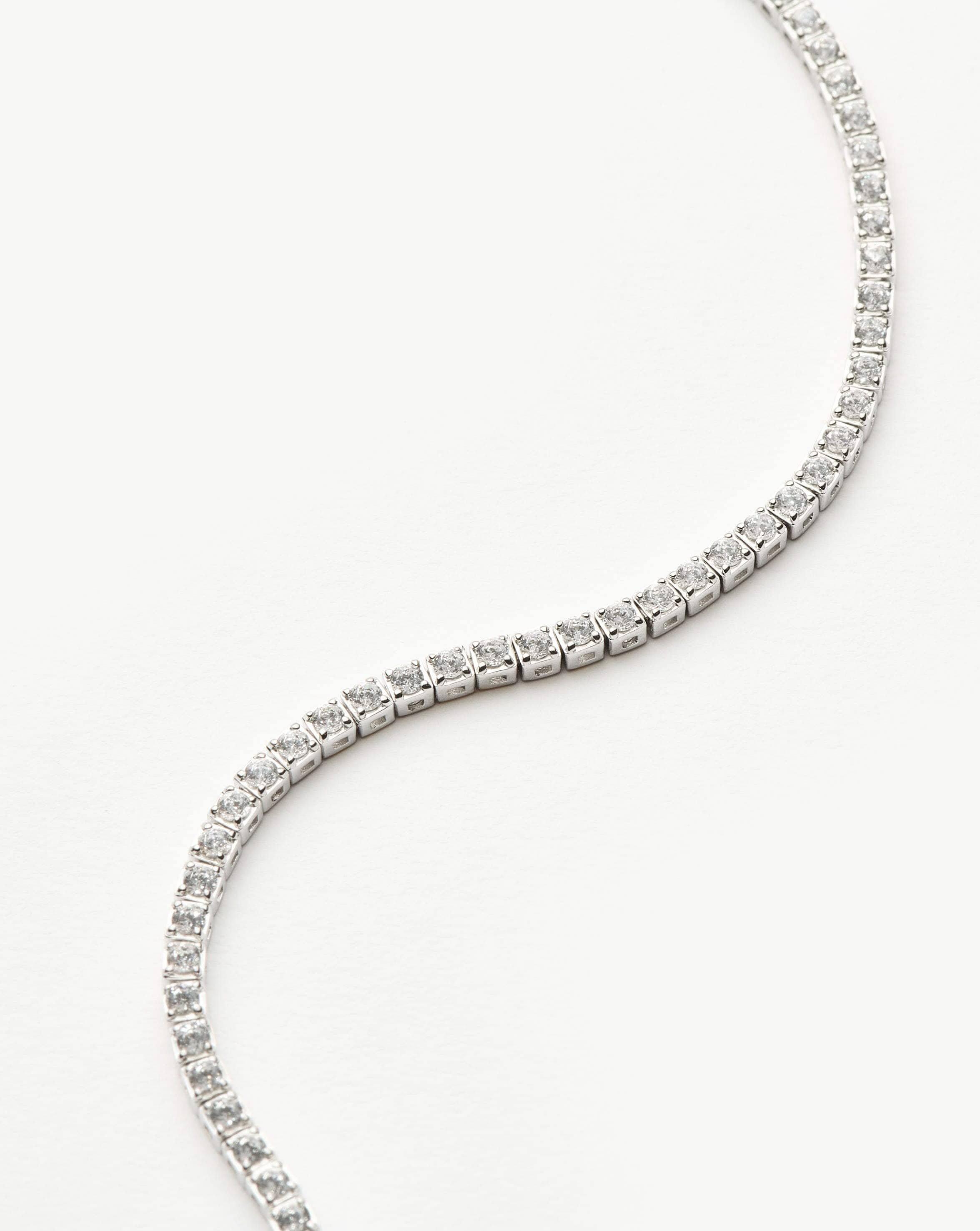 14K Solid White Gold Lab Grown Diamond Tennis Bracelet for Women | Size L | Elegant Jewelry Gift for Anniversary, Wedding & Special Occasions
