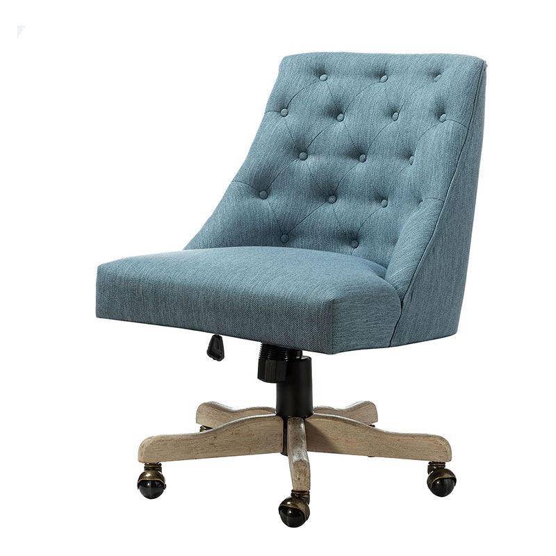 Estelle Upholstered Tufted Office Chair - Ergonomic Desk Chair with Lumbar Support for Home & Office Workspace | Comfortable Computer Chair for Long Hours Sitting
