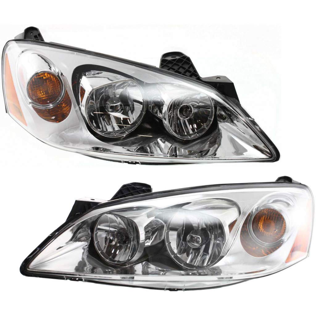 2005-2010 Pontiac G6 Headlight Assembly - DOT Certified Replacement Headlights with Bulbs (Driver & Passenger Side) - GM2502255 GM2503255 - Perfect for Night Driving & Auto Restoration Projects