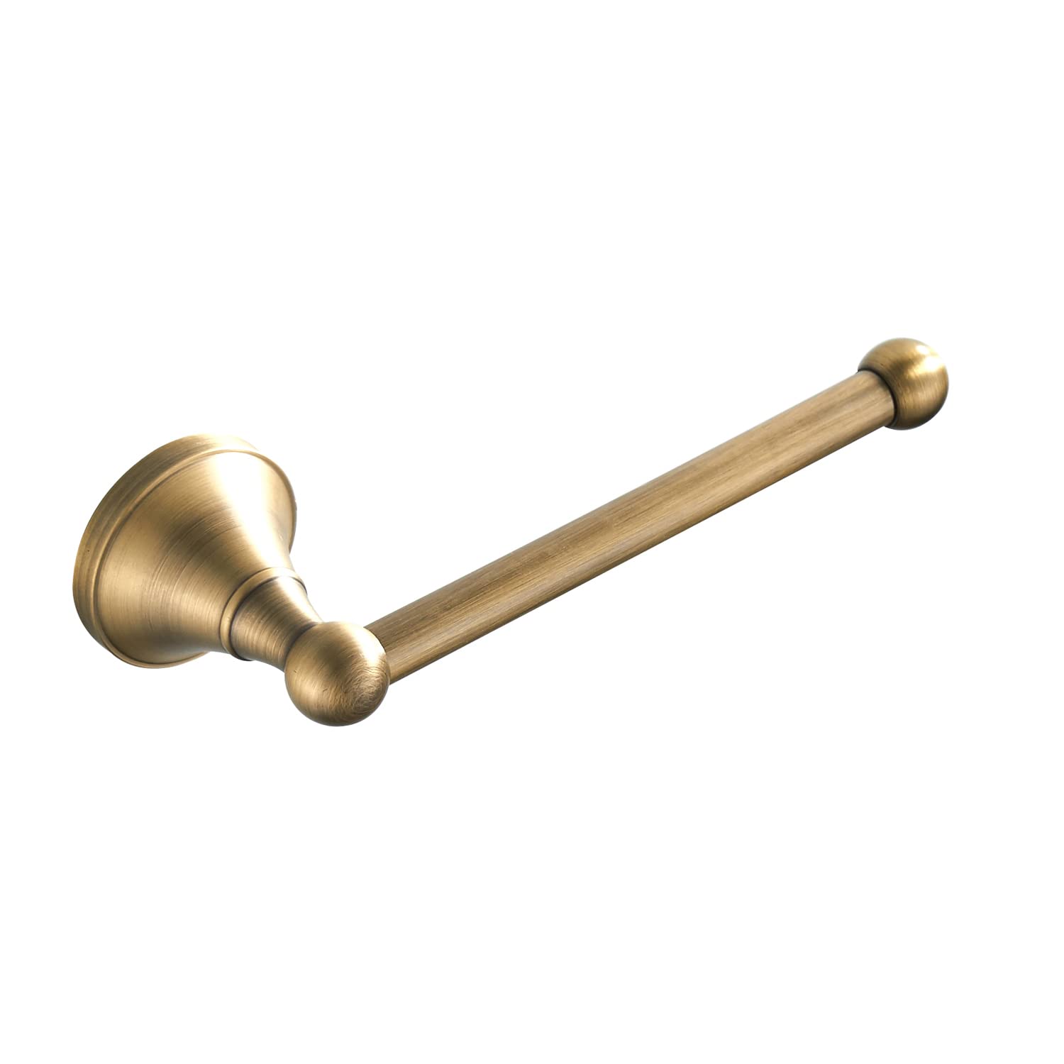 Antique Brass Wall Mounted Toilet Paper Holder - Vintage Style Bathroom & Kitchen Tissue Roll Holder - Brush Bronze Finish for Home Decor & Practical Use