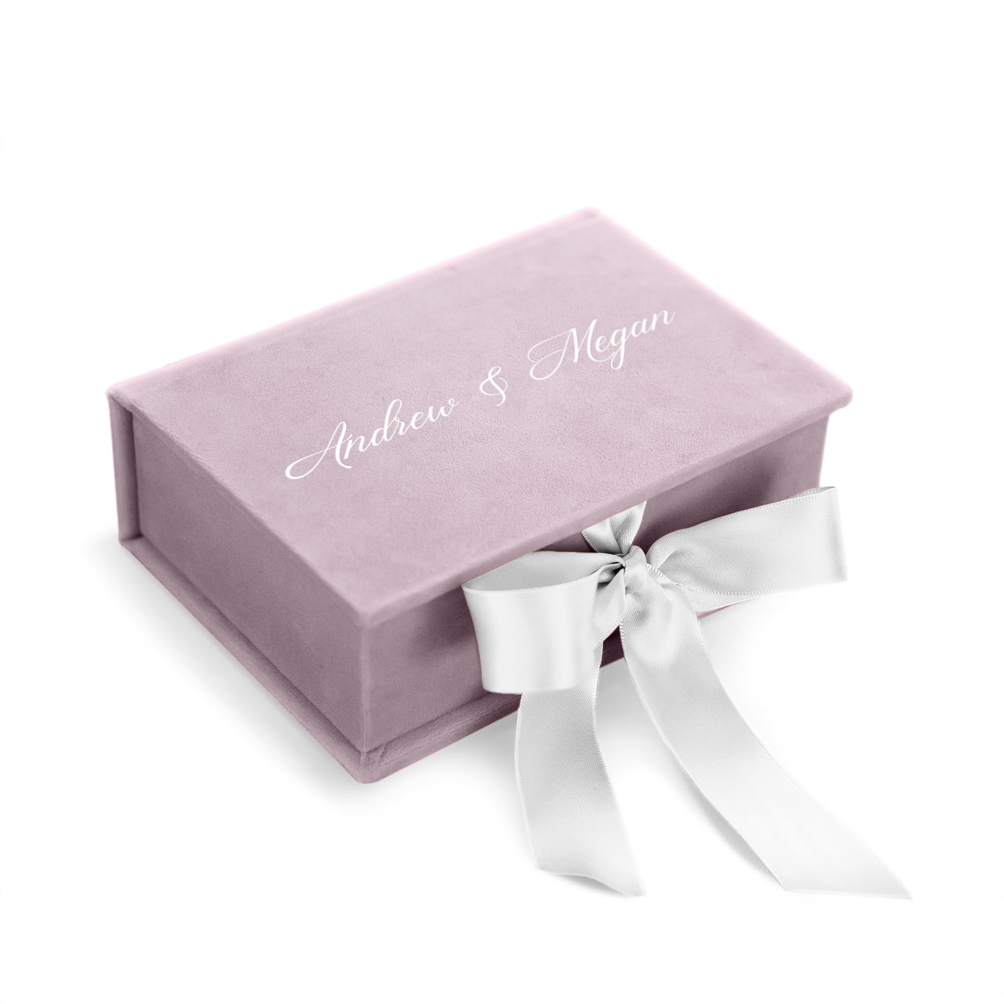 Velvet Photo Storage Box for 4x6, 5x7, 8x10 Photos | Wedding Anniversary Keepsake Gift Box for Couples | Elegant Memory Box with Ribbon Bow | Perfect for Photo Albums, Wedding Favors, and Special Occasion Gifts