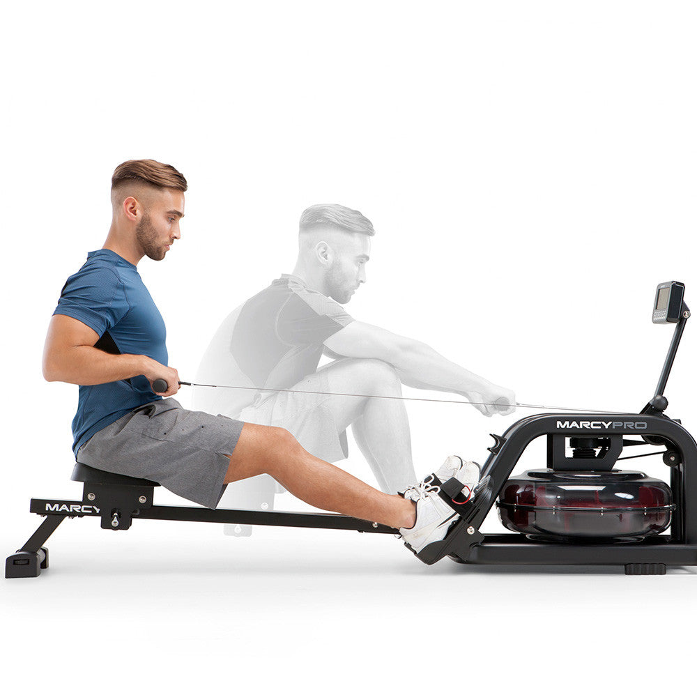 Marcy NS-6070RW Water Rower Machine - Premium Home Fitness Equipment for Full-Body Workout | Perfect for Home Gym, Cardio Training & Low-Impact Exercise