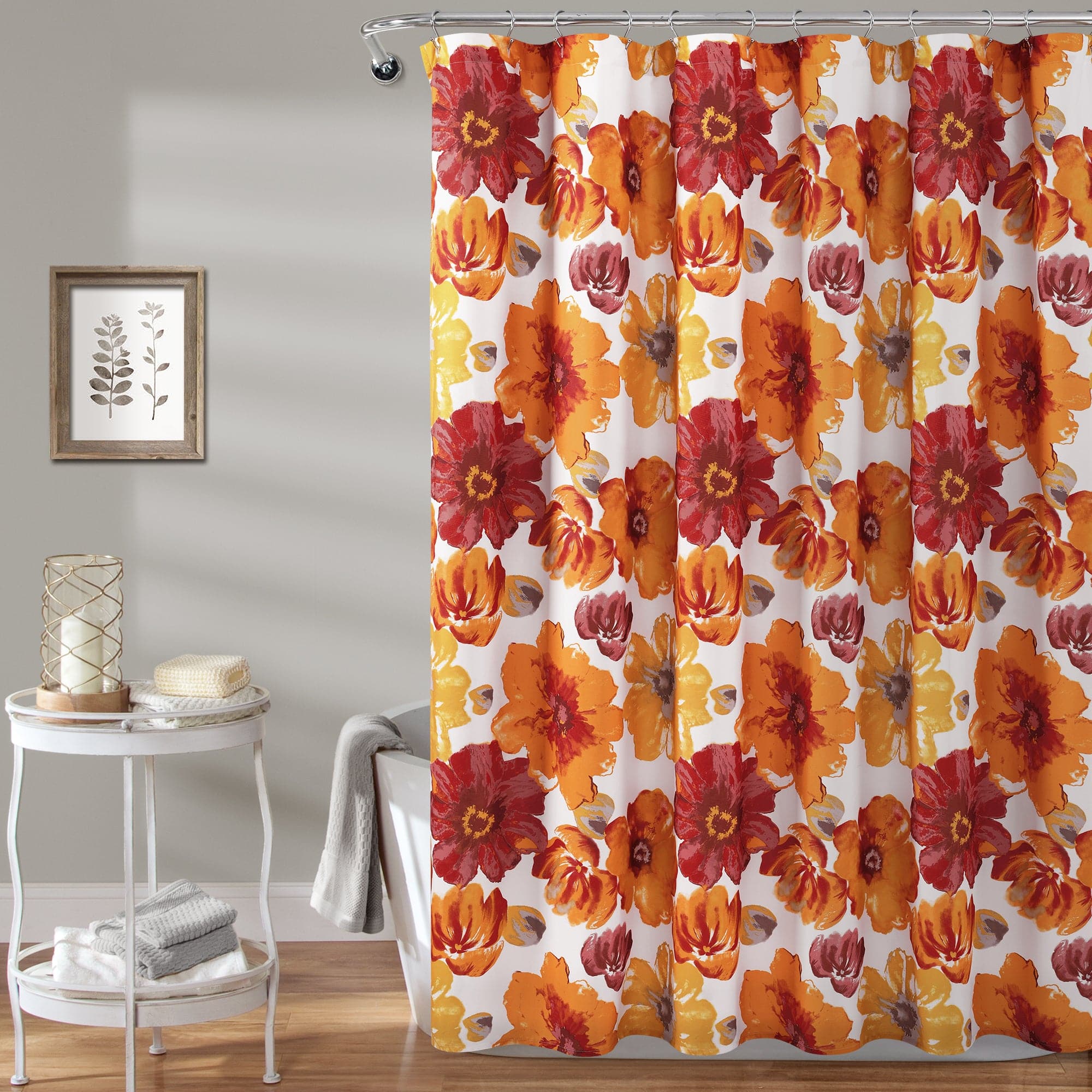 Leah Waterproof Shower Curtain with Hooks - Elegant Bathroom Decor for Home & Hotel Use