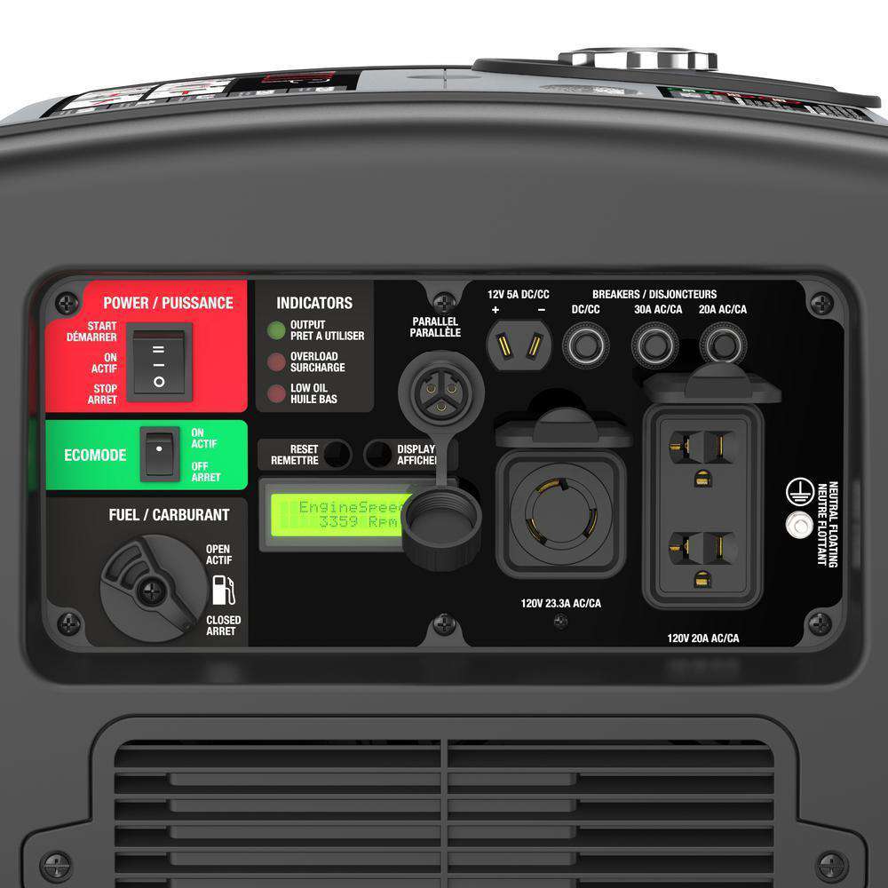 Energizer EZV3200P 3200W Portable Gas Powered Inverter Generator with Remote Start - Quiet, Reliable Power for Camping, RV Trips & Emergency Backup