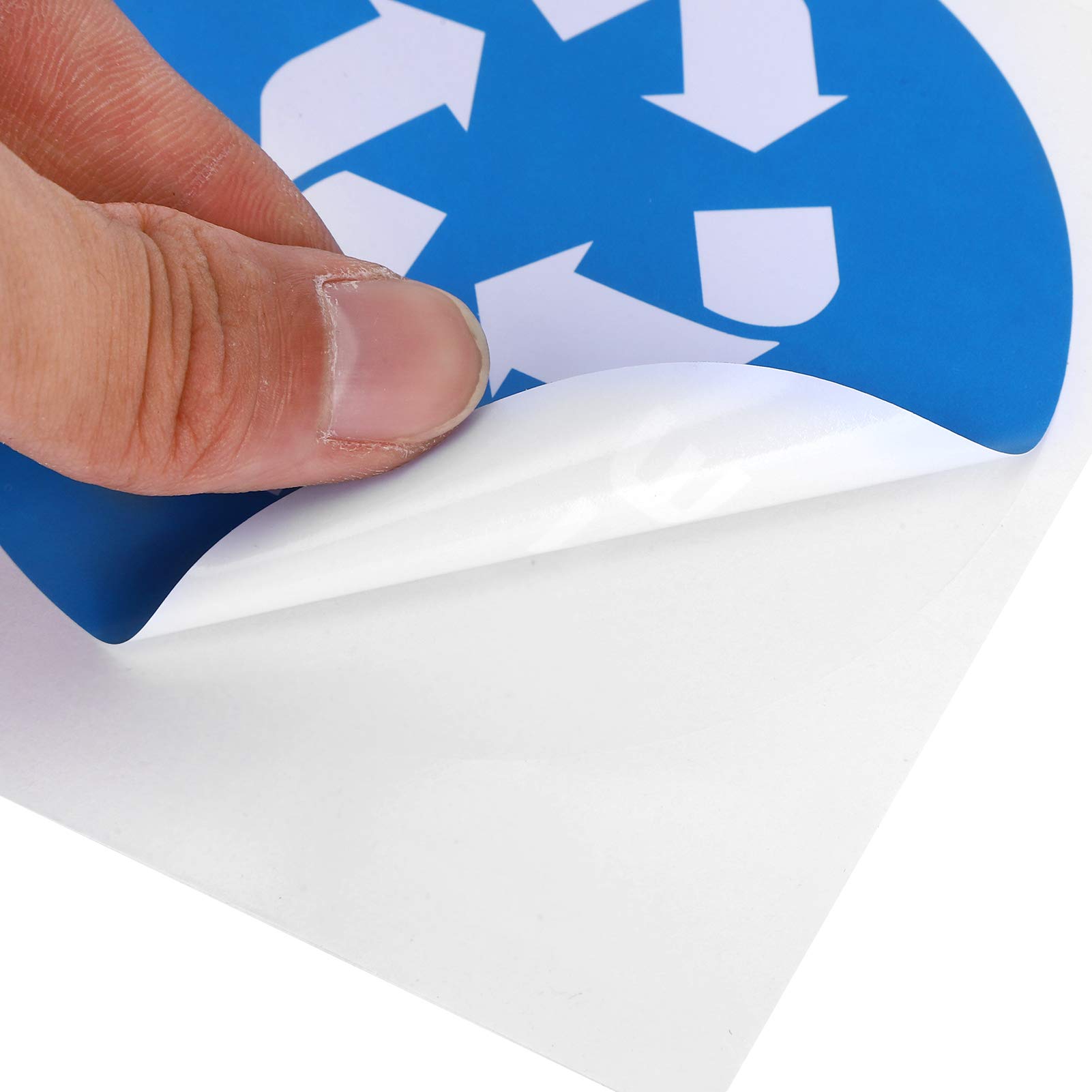 60Pcs Recycle Stickers for Trash Cans - Round Compost & Waste Sorting Labels - Waterproof Decals for Garbage Bins, Recycling Containers & Home/Office Use - Perfect for Kitchen, Bathroom & Outdoor Waste Management