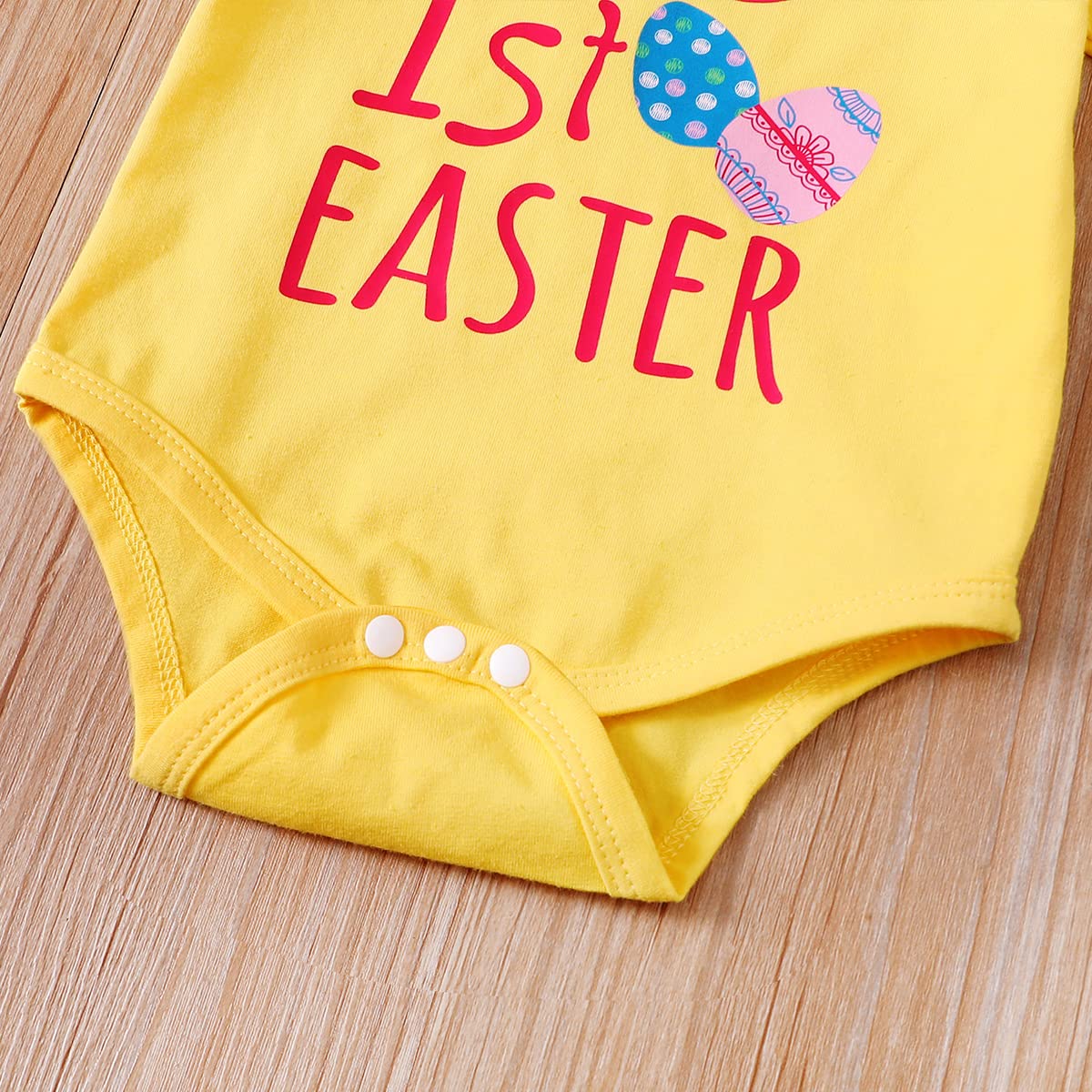 My 1st Easter Outfit for Baby Girls - Adorable Infant Easter Bell Bottom Romper Set | Perfect for Easter Photos, Church, and Family Gatherings