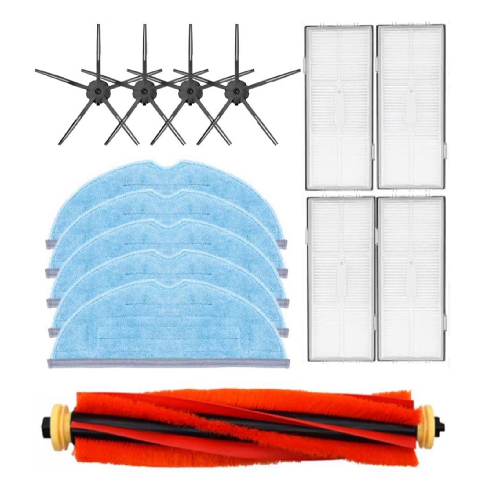 Roborock S7 T7 T7Plus Vacuum Cleaner Parts Set - Washable Filter, Detachable Main Brush, Mop Cloth & Side Brush Replacement Kit | Compatible with Roborock Robot Vacuums | Perfect for Home Cleaning & Maintenance