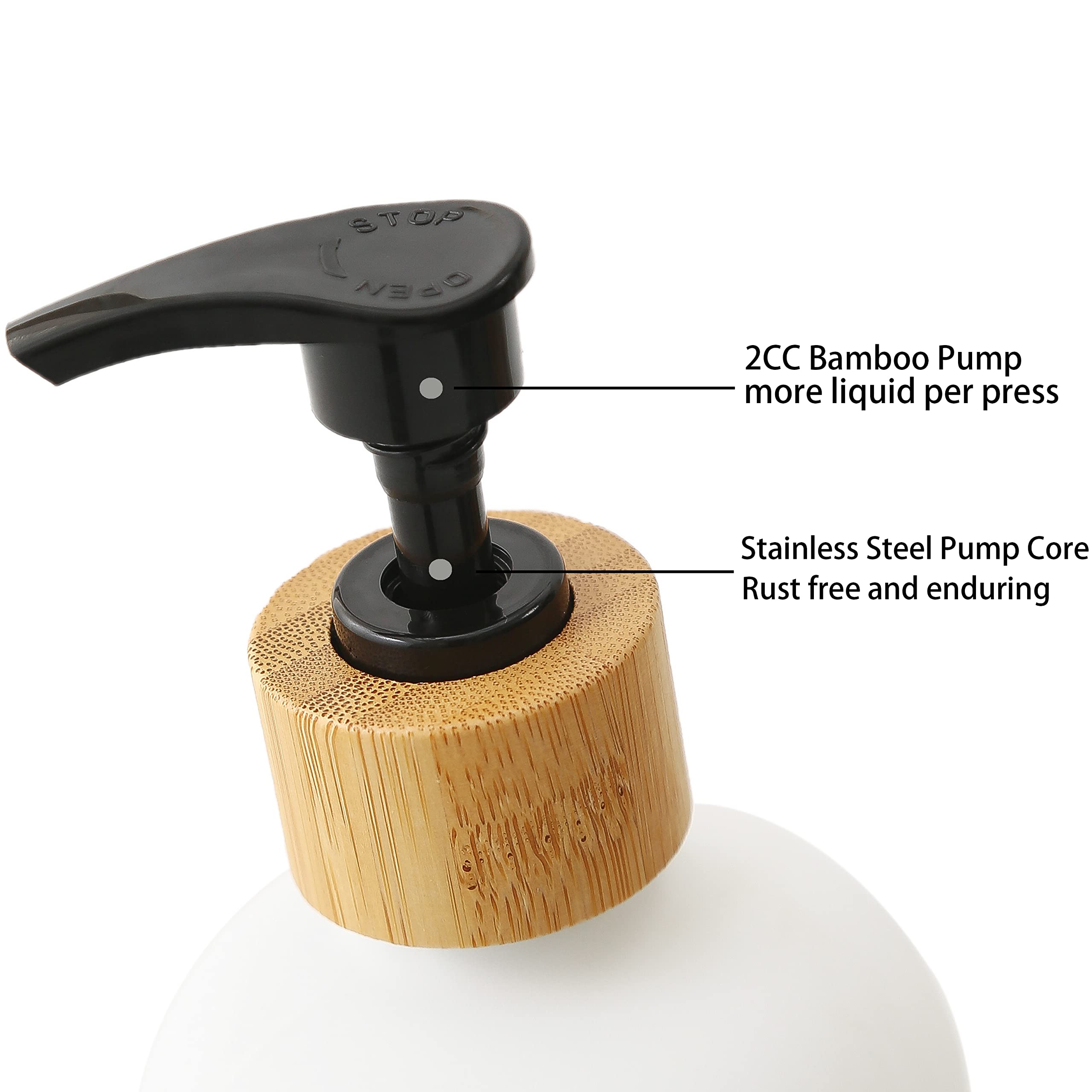 Premium Glass Soap Dispenser for Kitchen & Bathroom - Modern Farmhouse Style Hand & Dish Soap Dispenser with Elegant Design | Perfect for Sink Countertop Decor, Dishwashing & Hand Washing Station