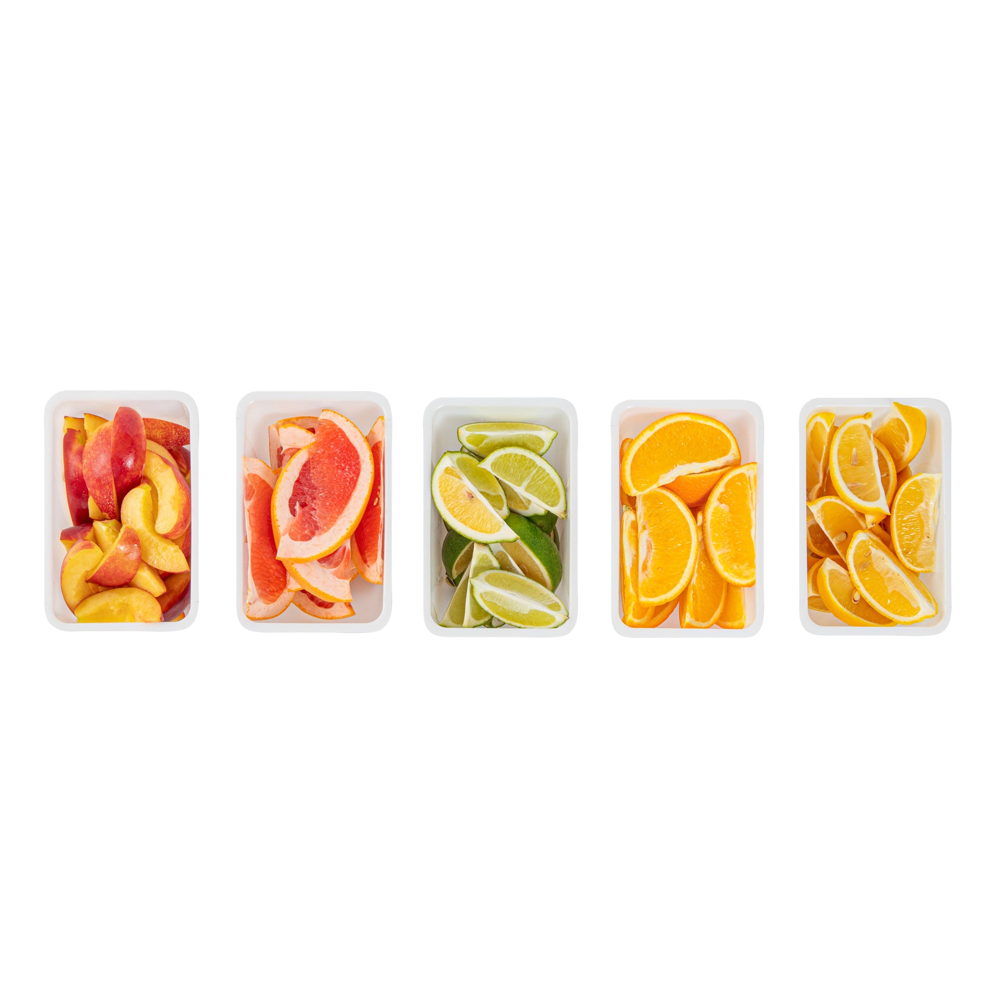 Bar Lux 1.25 Pint White Plastic Insert for 5-Compartment Condiment Caddy - 5-Pack | Perfect for Restaurants, Cafes & Home Kitchen Organization