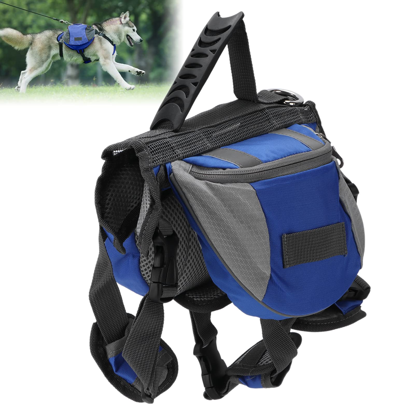 **Waterproof Adjustable Dog Backpack for Small Medium Large Dogs - Pet Hound Saddle Bag for Camping, Hiking, Walking & Running - Durable Outdoor Gear for Active Pets**