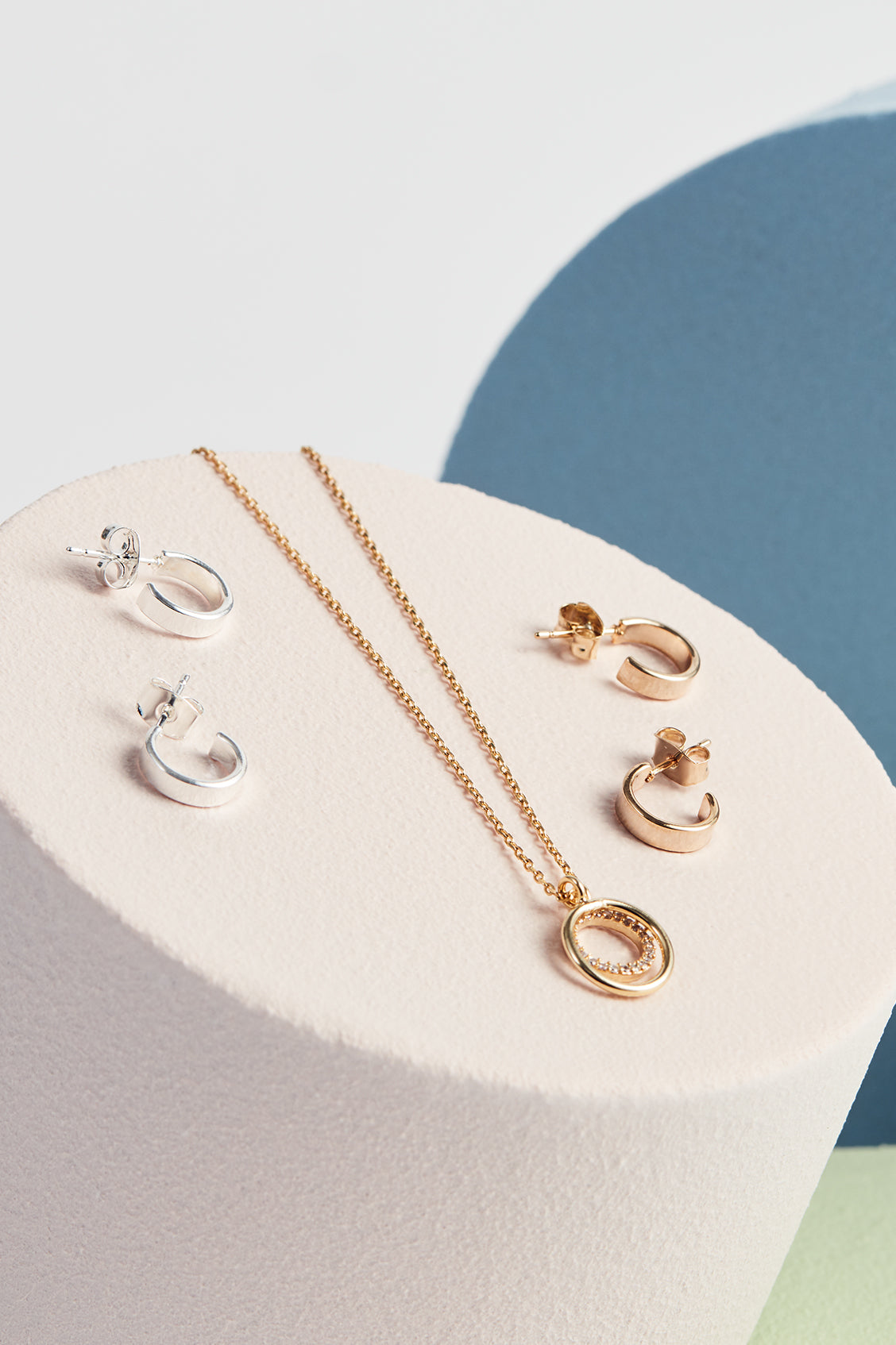 Minimalist Flat Hoop Earrings for Women - 14K Gold Plated Small Circle Earrings - Simple Dainty Everyday Jewelry - Perfect for Office, Date Night & Casual Wear