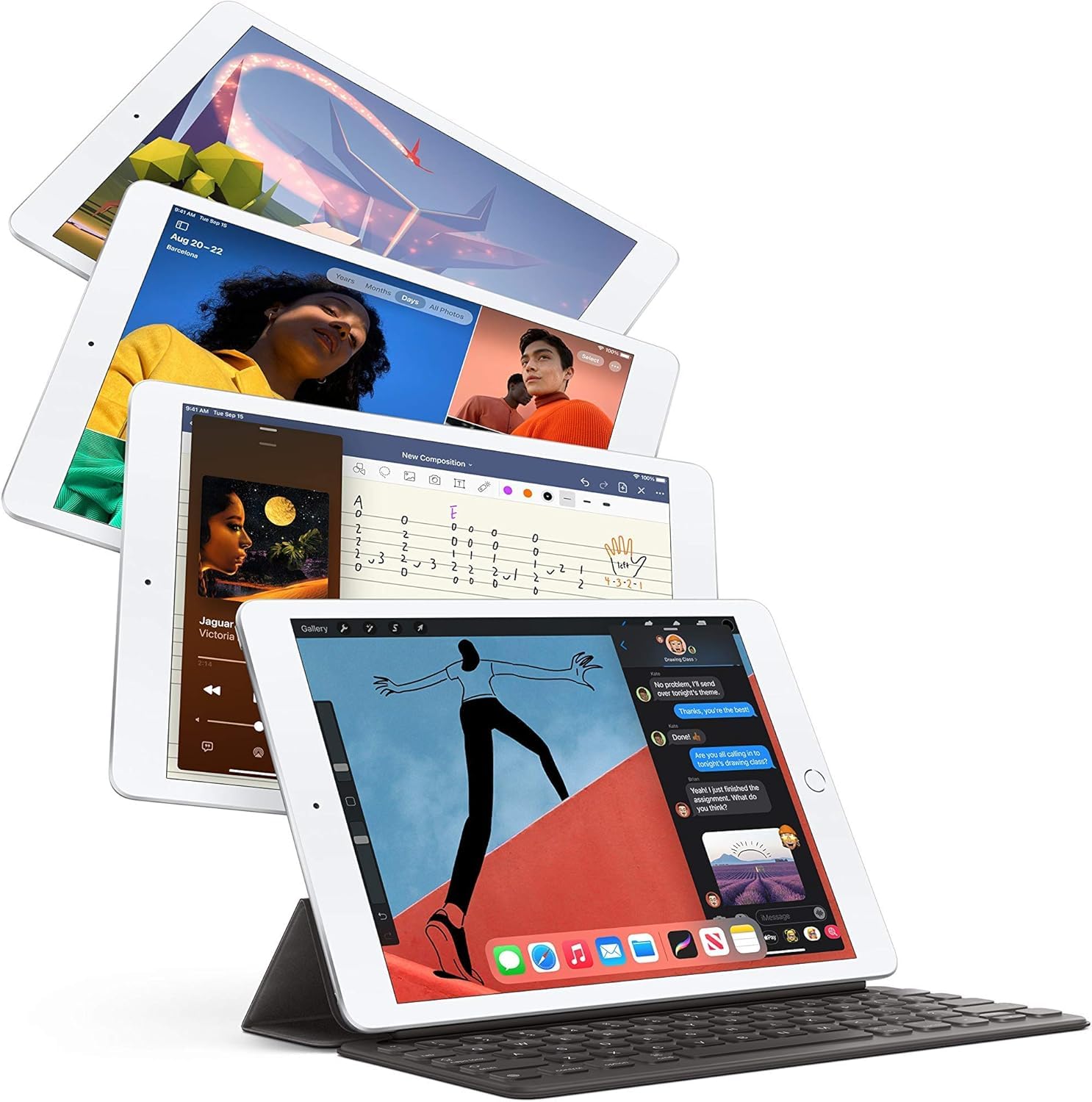 2020 Apple iPad 10.2-inch Wi-Fi 128GB Silver (Renewed) - Premium Refurbished Tablet for Work, School & Entertainment | Fast Performance, Stunning Retina Display