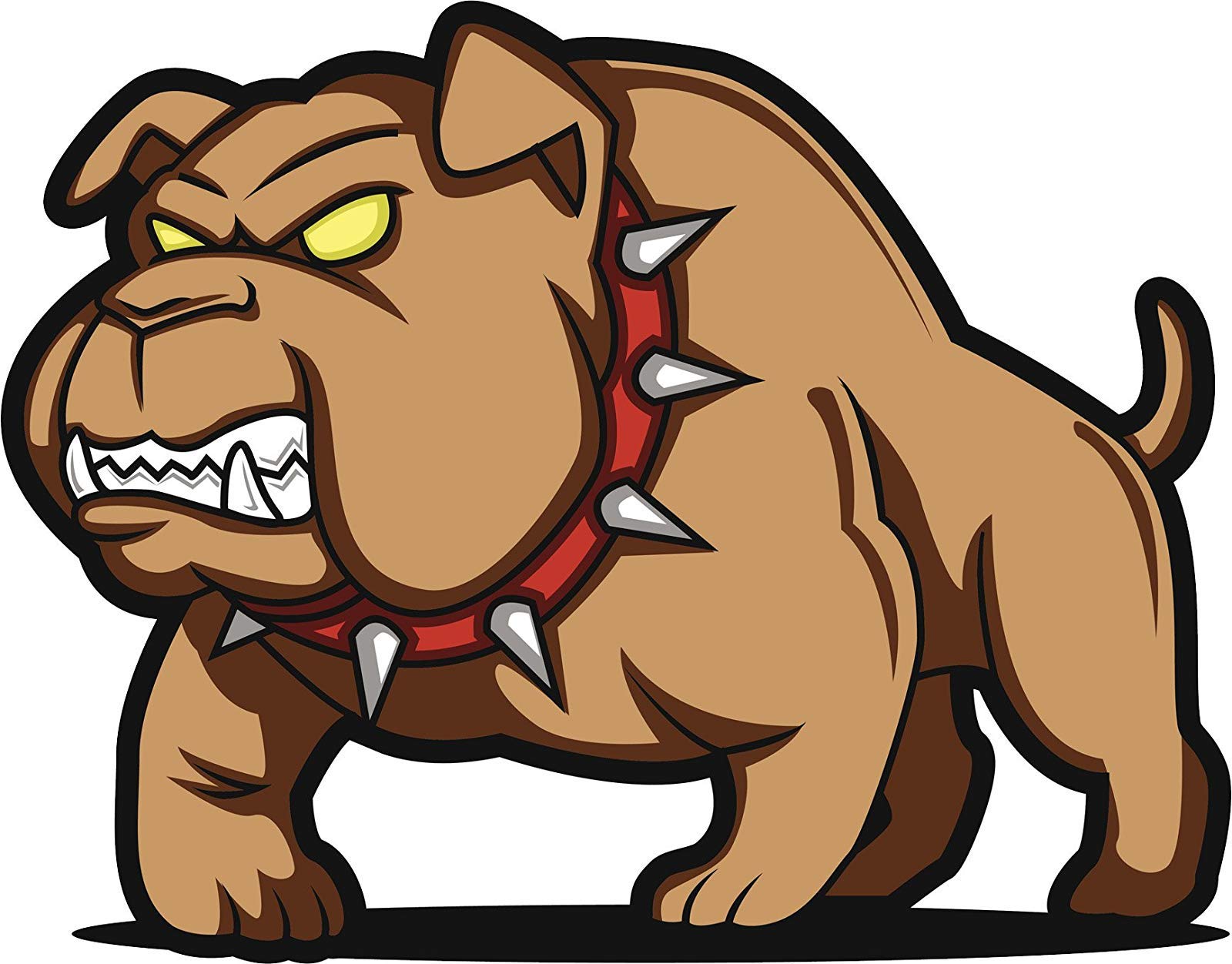 EW Designs Angry Growling Bulldog Cartoon Vinyl Magnet - 8