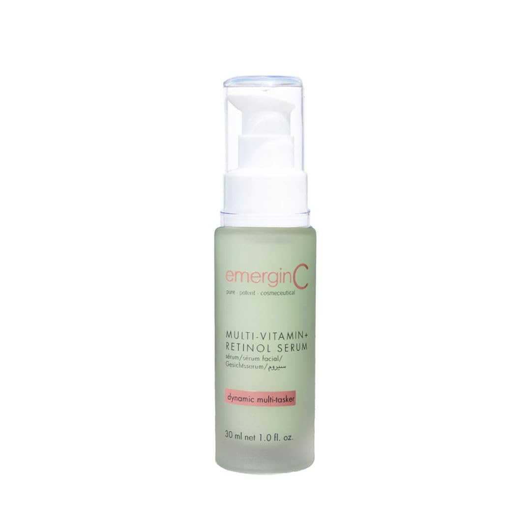 EmerginC MultiVitamin & Retinol Serum with Micro-Encapsulated Spheres & Vitamin C - Anti-Aging Face Serum for Wrinkles, Fine Lines & Sensitive Skin - Reduces Redness & Improves Skin Texture (1.0 oz/30ml) - Perfect for Nighttime Skincare Routine & Daily Anti-Aging Regimen