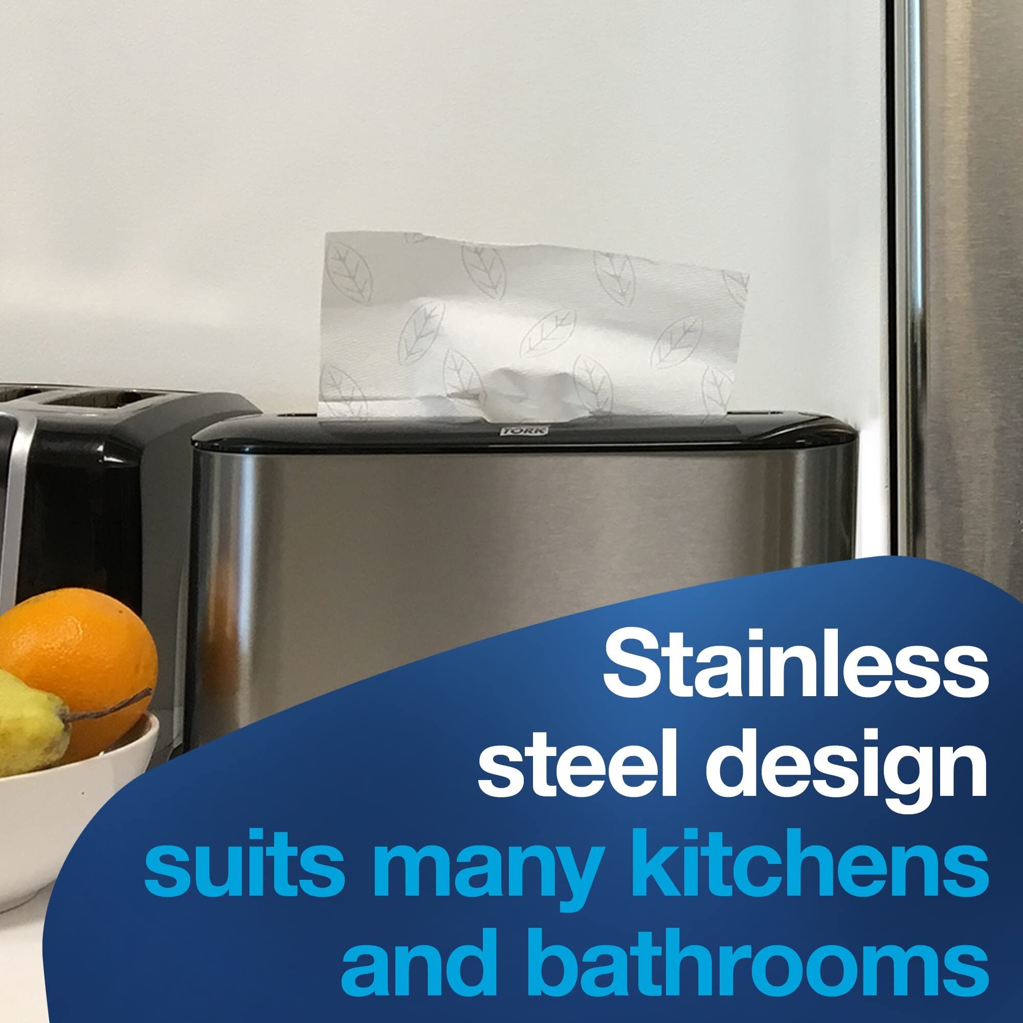 Tork Xpress Paper Towel Dispenser - Stainless Steel, Compact & Space-Saving for Home & Office | Fits H2 Hand Towels | Perfect for Kitchen, Bathroom & Commercial Use