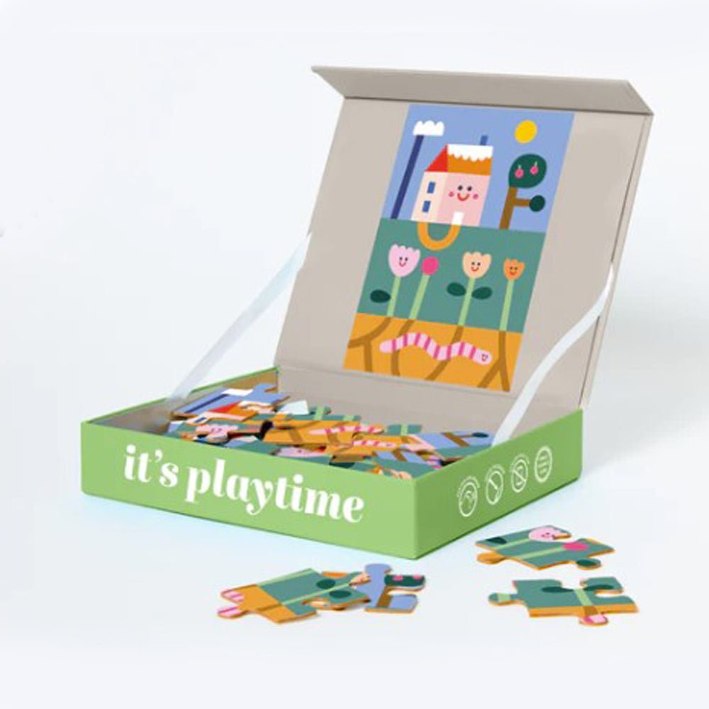 24 Piece Kids Puzzle - Under The Garden | Educational Wooden Jigsaw Puzzle for Children Ages 3-6 | Perfect for Learning, Playtime & Family Bonding Activities