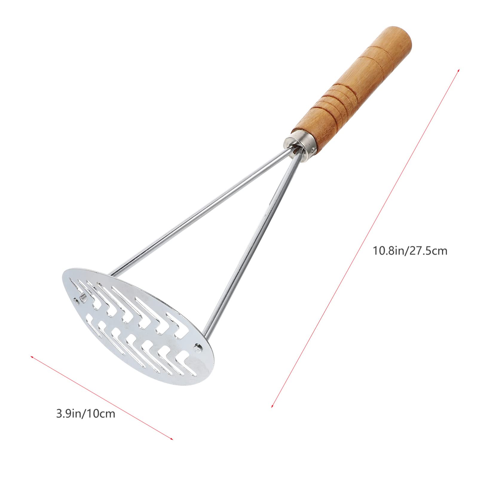 HEALLILY 2-Piece Stainless Steel Potato Masher & Food Crusher - Multi-Functional Kitchen Tool for Mashing Potatoes, Vegetables & Fruits - Perfect for Homemade Purees, Baby Food & Baking (Ideal for Thanksgiving, Holiday Cooking & Everyday Meal Prep)