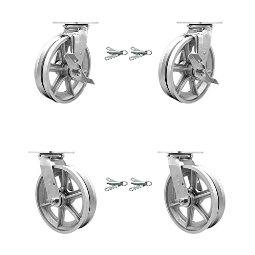 4 Swivel w/2 Brakes & 4 Swivel Locks