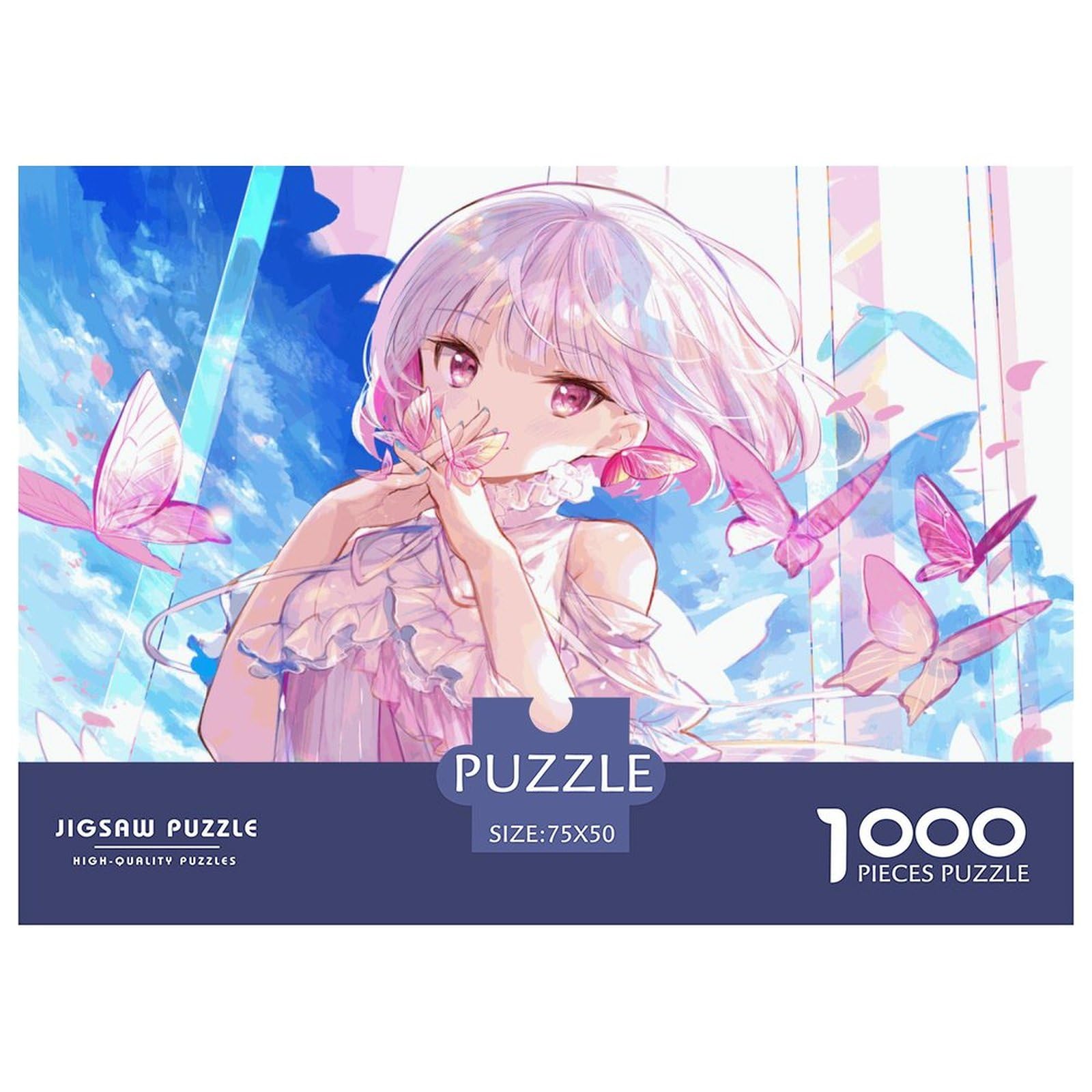 Anime Girl 1000-Piece Jigsaw Puzzle for Adults - High-Quality Manga Photo Puzzle (75x50cm) - Perfect for Home Decor, Gift Giving & Relaxation