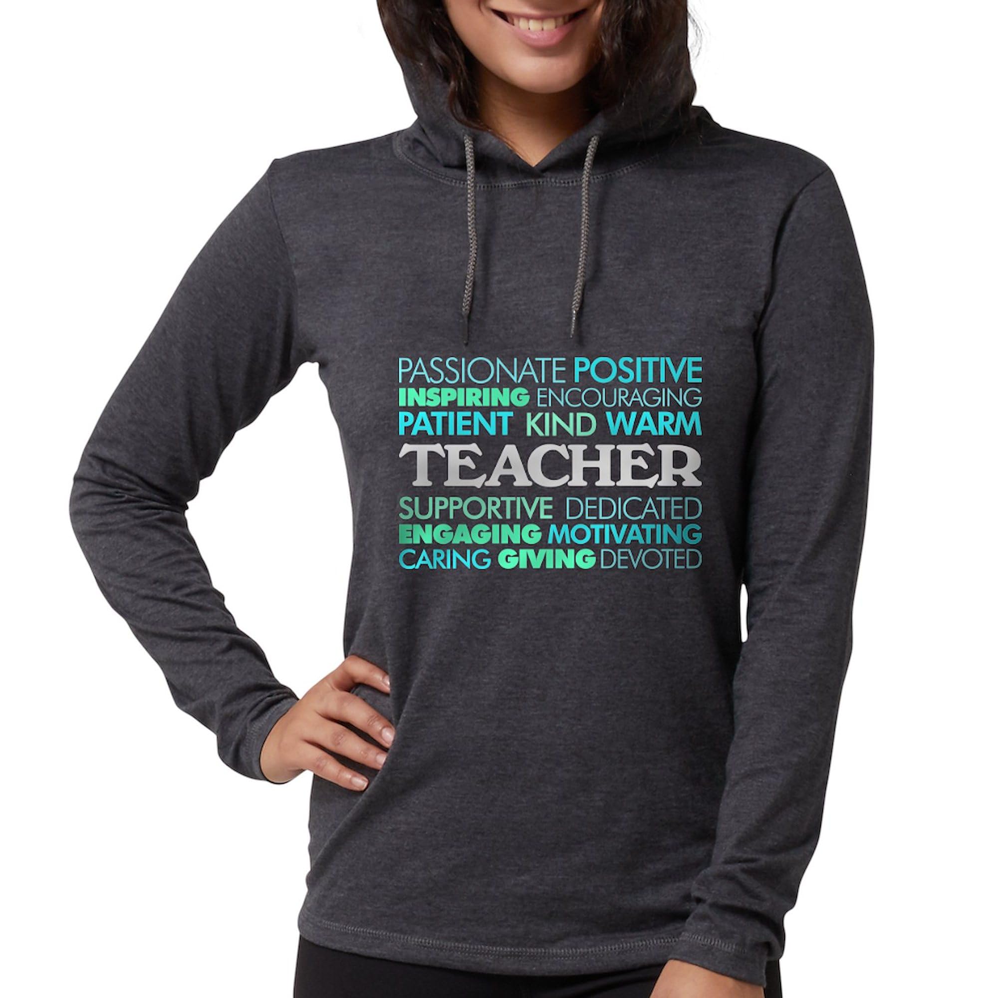 Teacher Word Cloud Hooded Shirt & T-Shirt - Women's Casual Pullover Hoodie for Educators - Perfect for Classroom, Teacher Appreciation Gifts & School Events