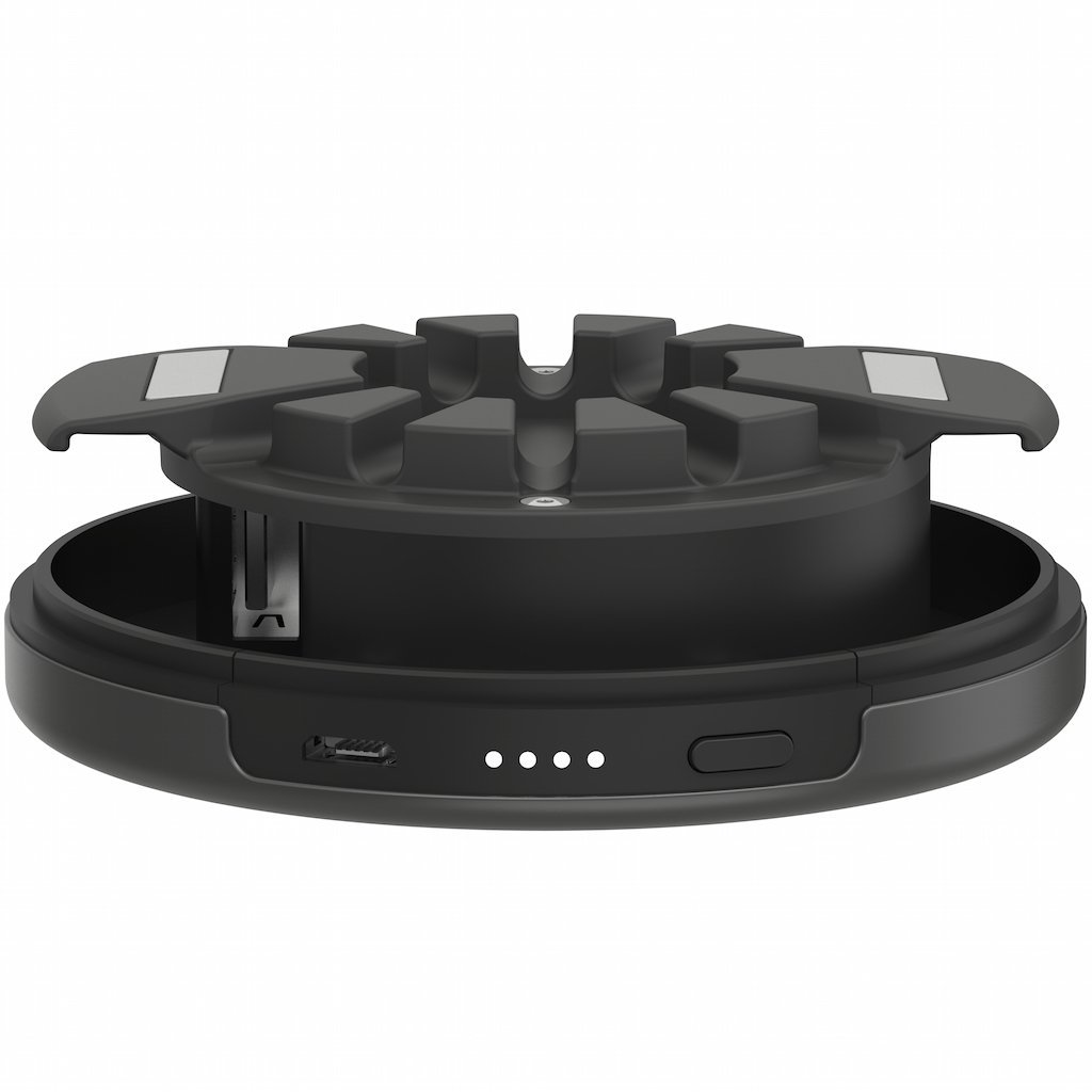 Nomad Pod Portable Charger for Apple Watch - Ultra Compact Wireless Charging Station (Space Gray) | Perfect for Travel, Gym & Nightstand Charging