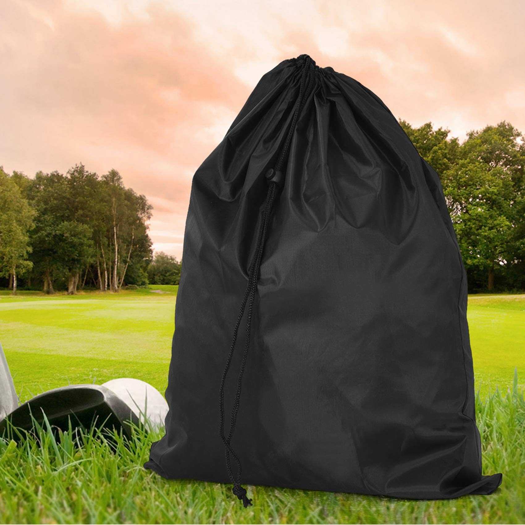 AMZFDC Waterproof 4 Passenger Golf Cart Cover - Sunproof & Dustproof Protection for EZ GO, Club Car & Yamaha Carts (Fits Up to 112 Inch) - Perfect for Outdoor Storage, Winter Protection & Course Use