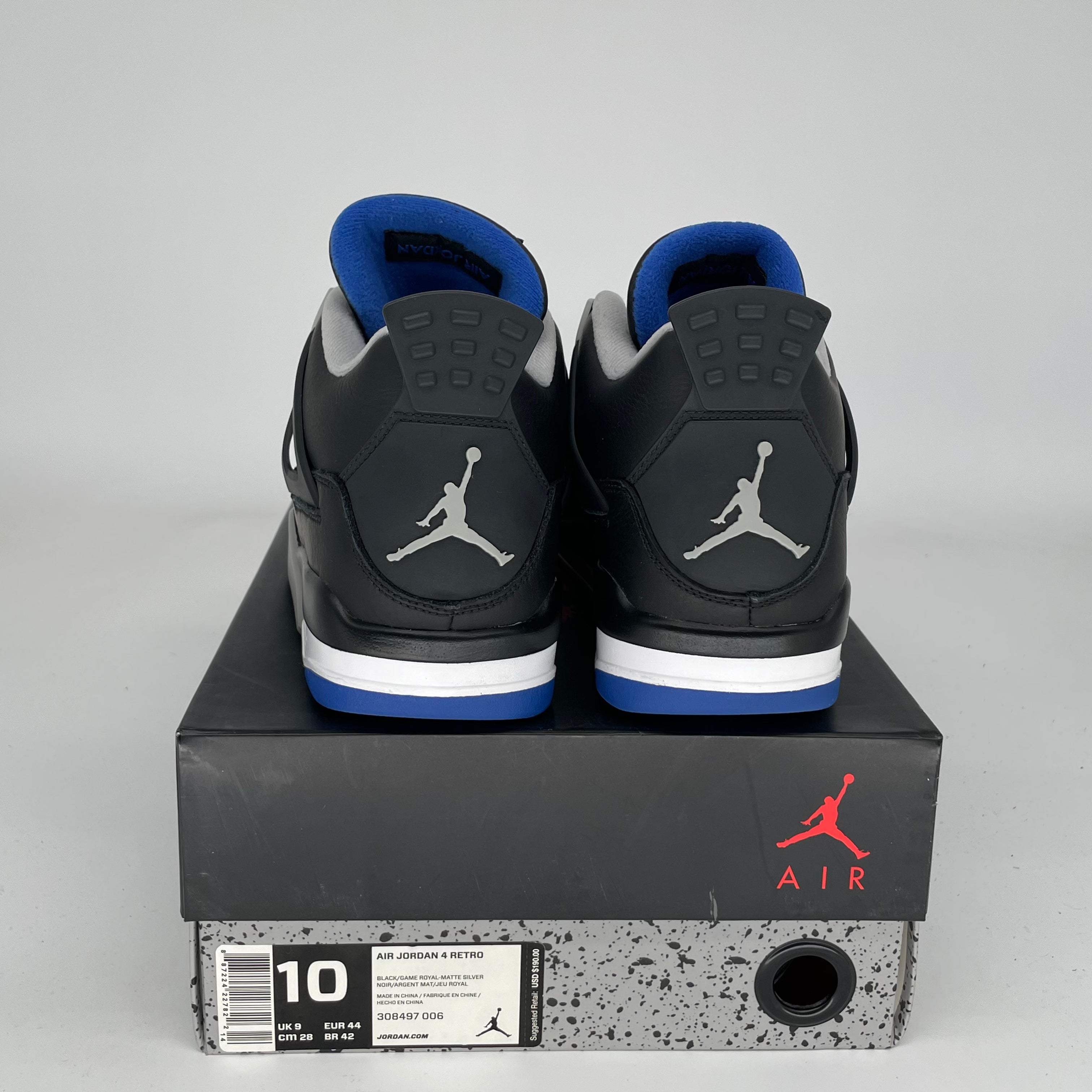 Original Air Jordan 4 Motorsport Alternate - Men's Size 10 (308497-006) | Retro Basketball Sneakers for Sports & Streetwear Fashion