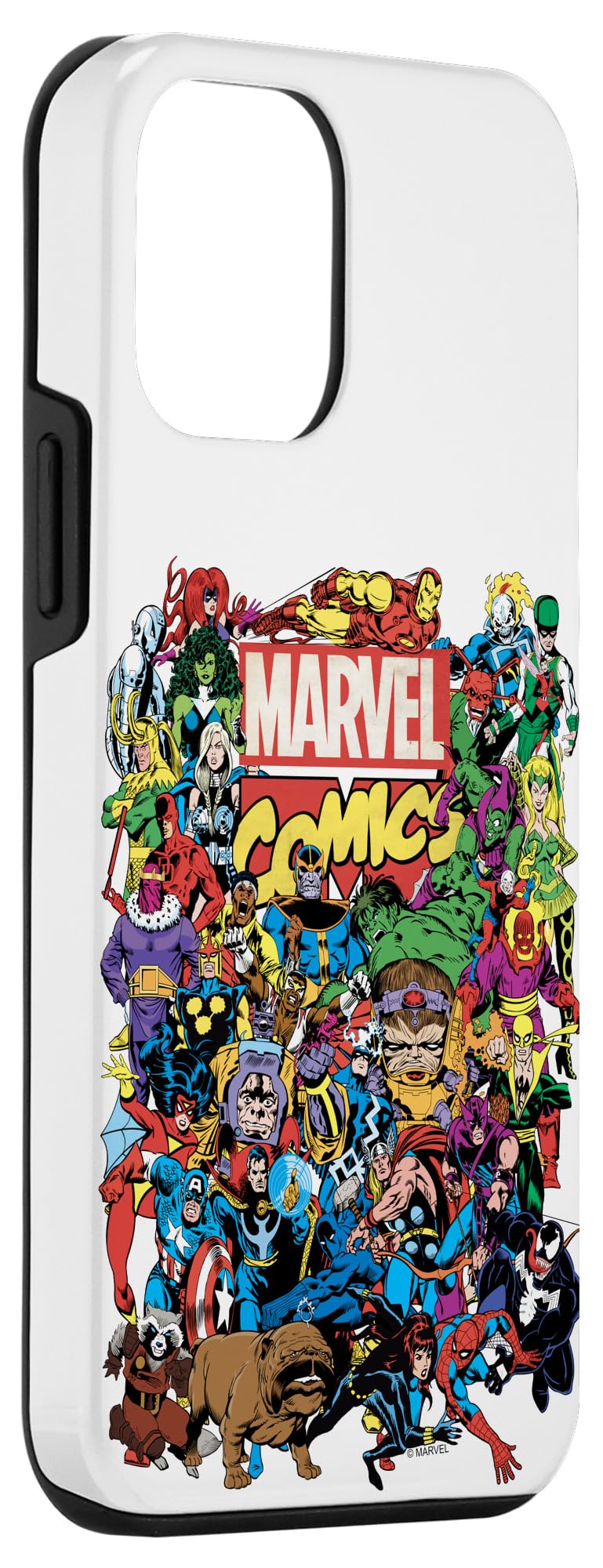 Marvel Comics Group Shot iPhone 12 Mini Case - Premium Protective Phone Cover for iPhone 12 Mini - Perfect for Marvel Fans, Comic Lovers & Superhero Enthusiasts - Great for Daily Use, Travel & Collectors Display