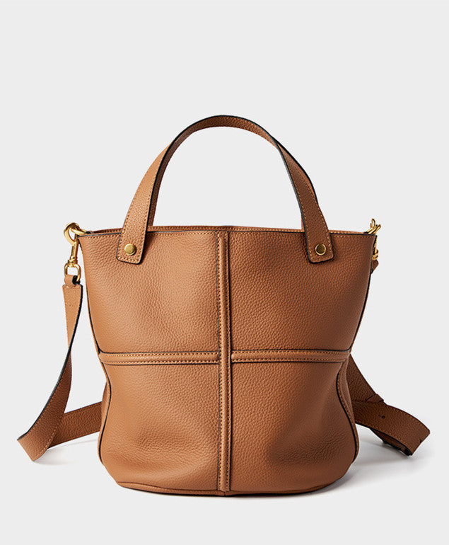 Stylish Leather Bucket Bag for Women - Fashionable Crossbody Shoulder Handbag - Perfect for Work, Travel & Everyday Use