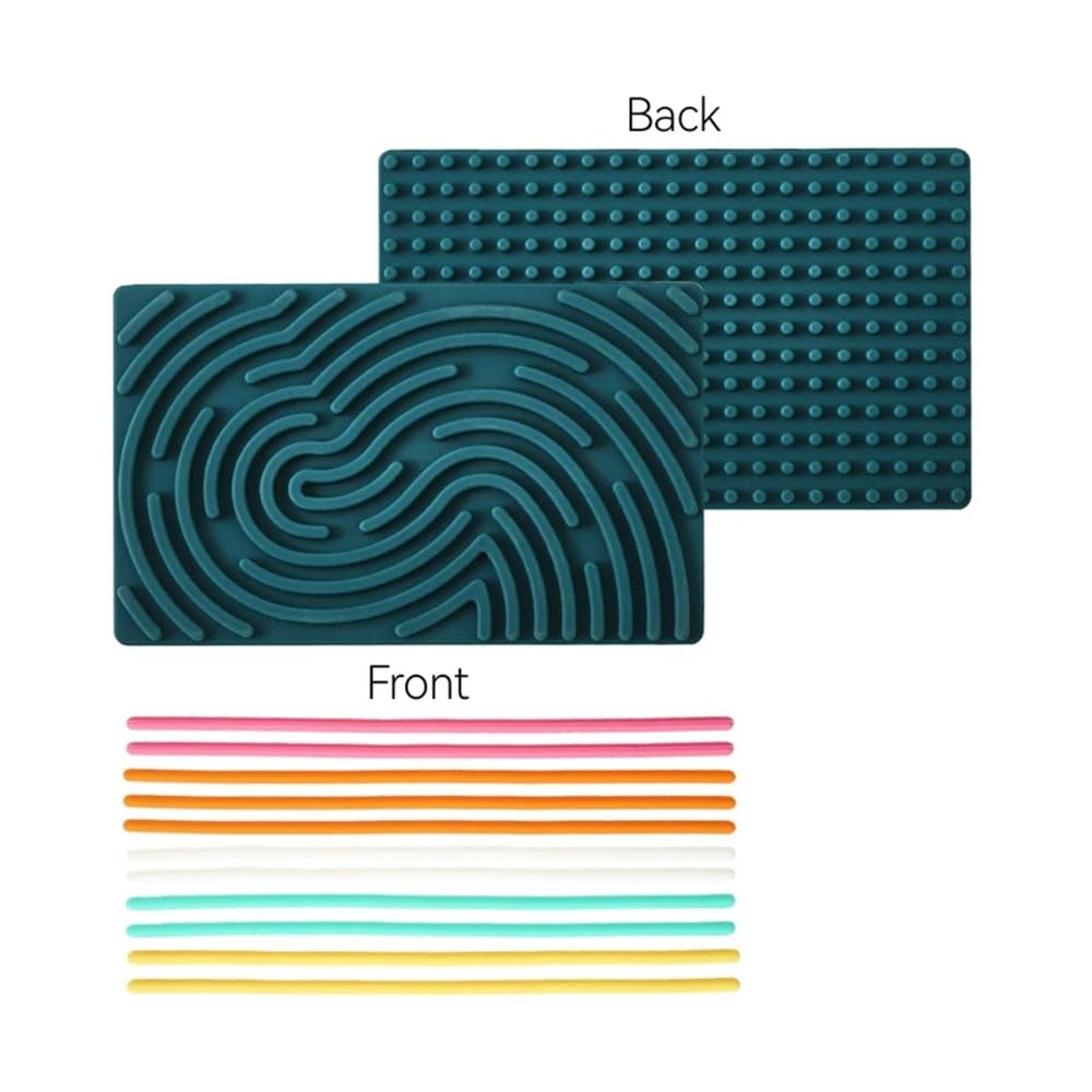 Sensory Activity Board for Kids & Adults - Double Sided Silicone Calming Toy for ADHD, Autism, Anxiety Relief - Stress Relief Sensory Toy for Children 3+ - Perfect for Home, Classroom & Therapy Use