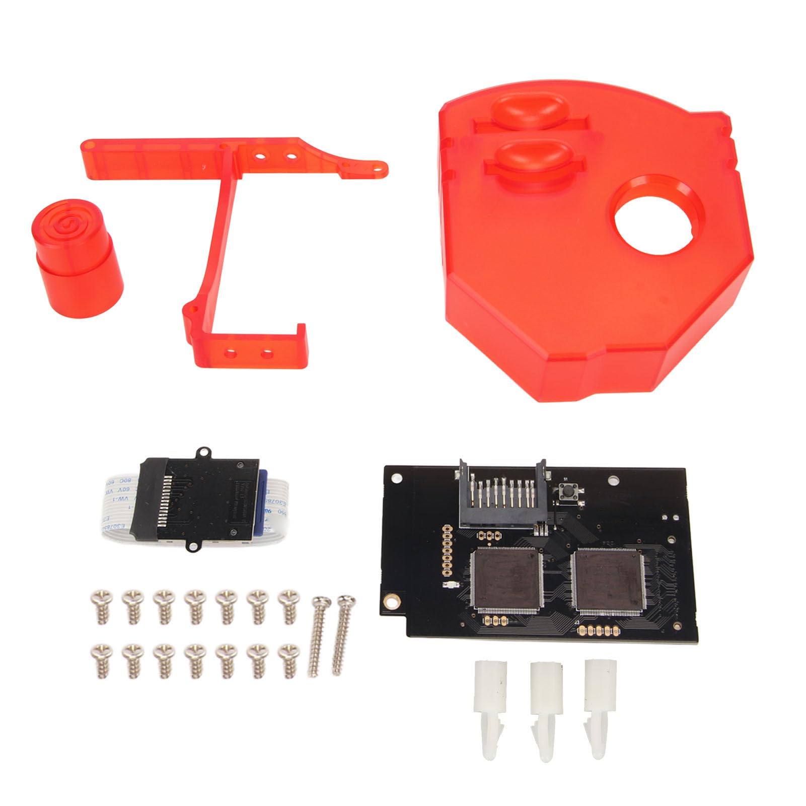 Optical Drive Sim Card & Storage Card Riser Kit V5.20 - Fast Play for DC Console VA1 (Transparent Red) - Perfect for Gaming Console Storage Expansion & Data Transfer