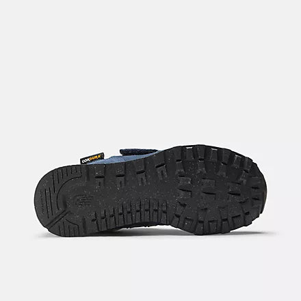New Balance Kids 574 Hook & Loop Sneakers - Navy/Grey - Comfortable & Durable for School, Play & Everyday Wear