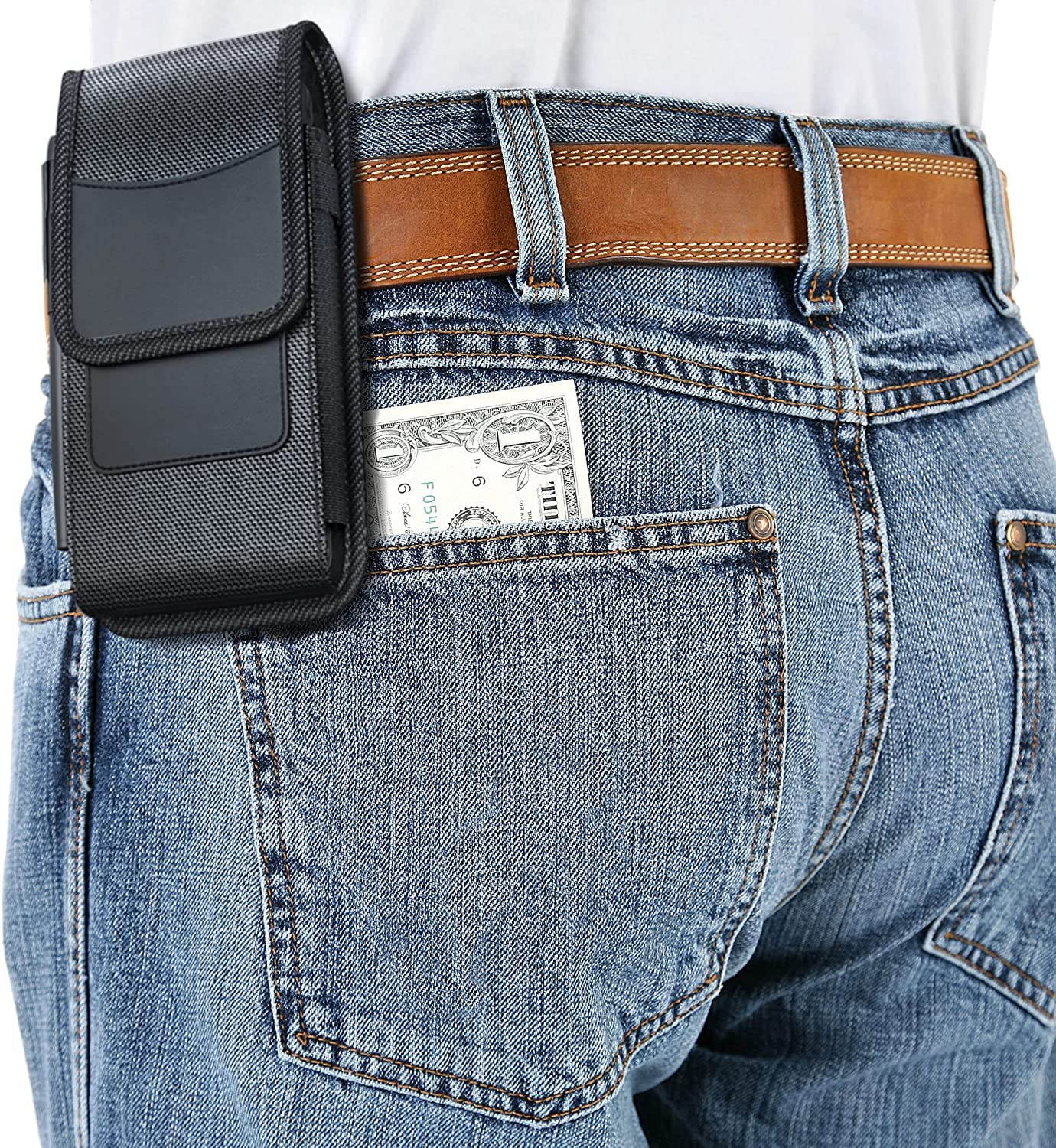 **Galaxy S24 Ultra Holster Case with Belt Clip & ID Card Slot - Compatible with S23 Ultra, S22 Ultra, S21, S20 Ultra, Note 20 Ultra - Durable Carrying Pouch for Samsung Ultra (Fits with Otterbox) - Perfect for Work, Travel & Outdoor Activities**