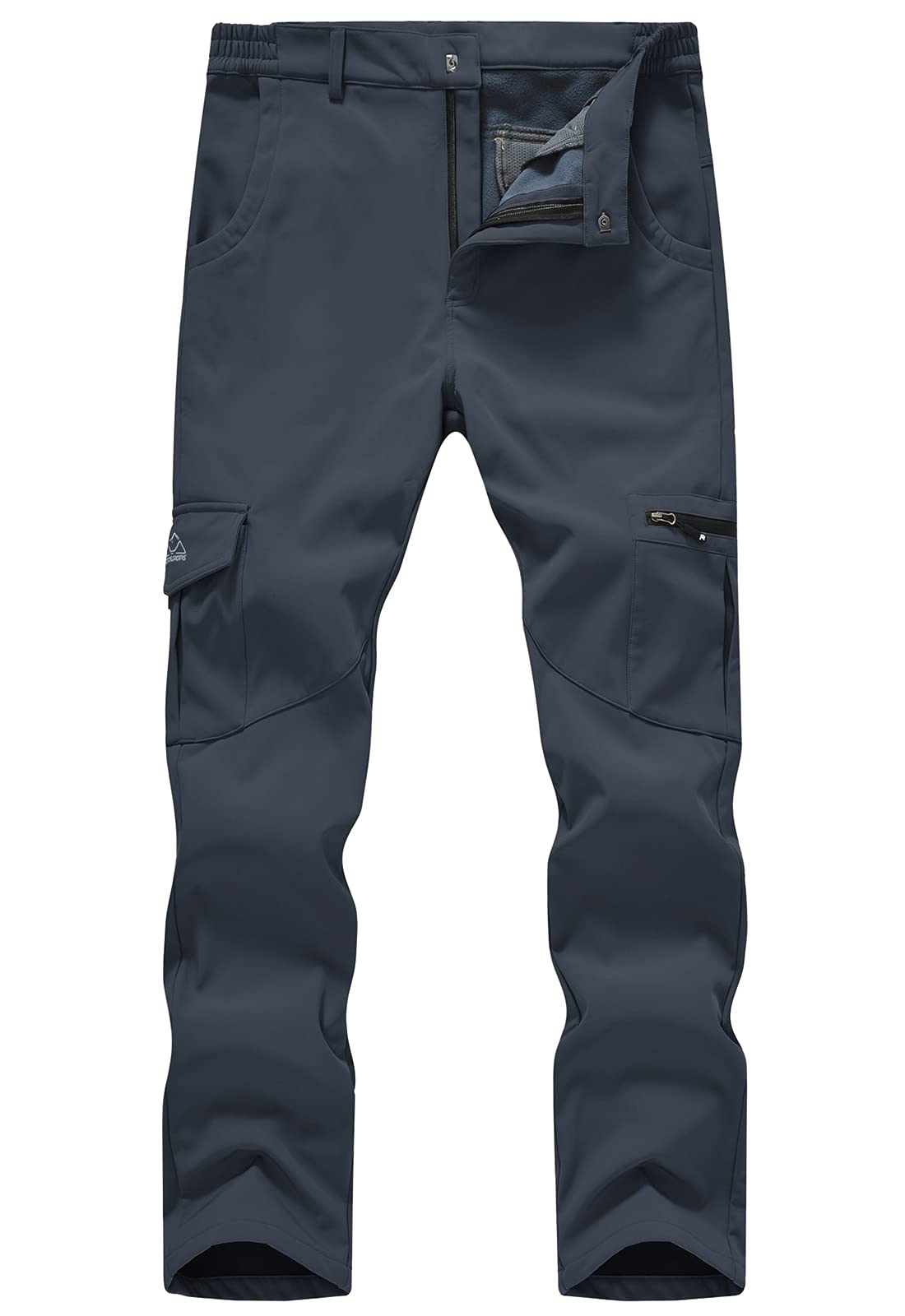 Men's Waterproof Snow Ski Pants - Softshell Hiking Cargo Pants for Outdoor Sports