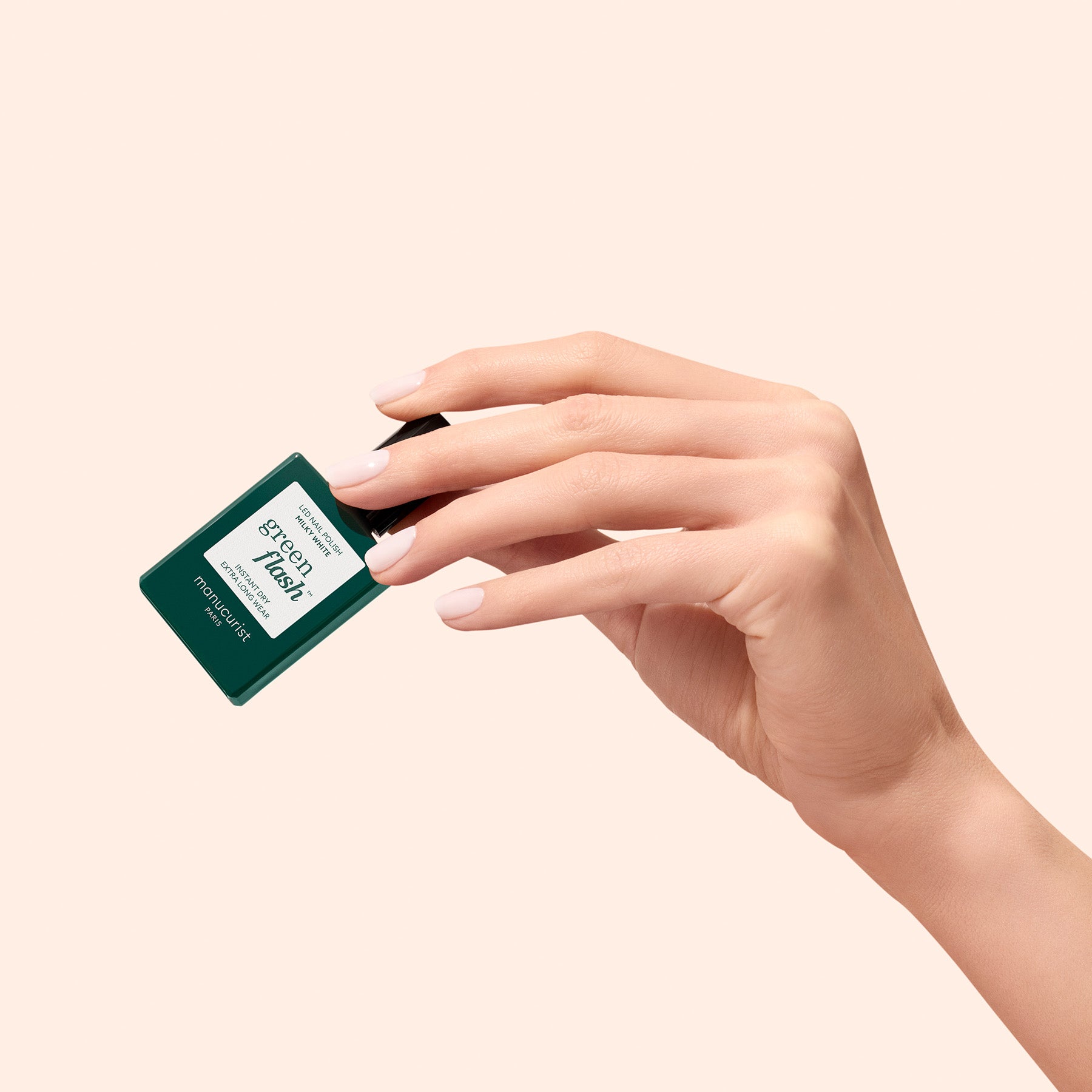 Green Flash Gel Polish Milky White - Long-Lasting Nail Polish for Salon-Quality Manicures at Home | Perfect for Weddings, Parties & Special Occasions