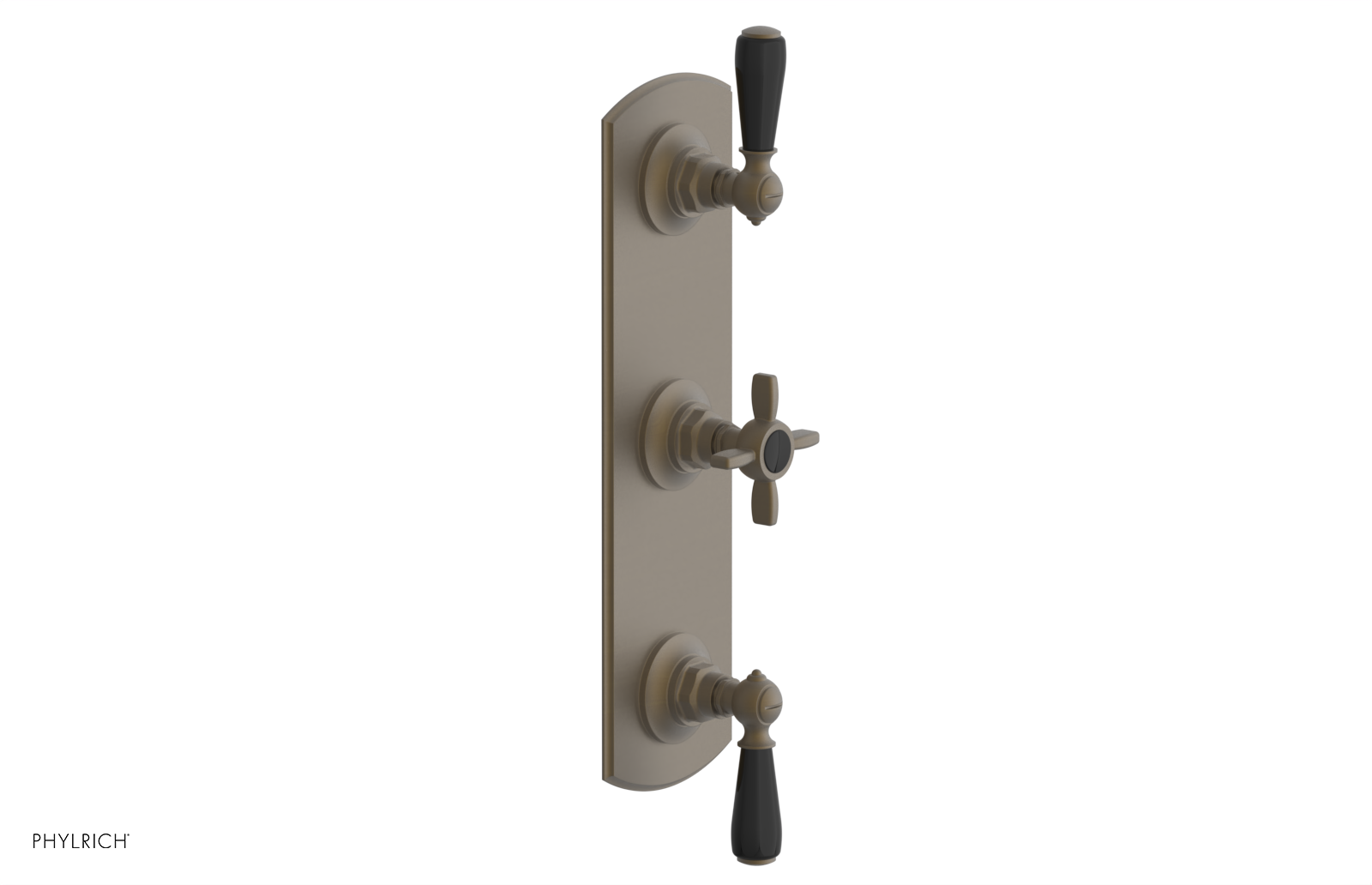 Jamestown Thermostatic Shower Valve with Dual Volume Control - Black Accents (Model 4-740) for Modern Bathroom & Spa Experience