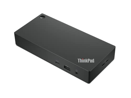 Lenovo ThinkPad Universal USB-C Dock 40AY0090 (Renewed) - Dual 4K Display, Ethernet, USB Ports for Home Office & Business Laptop Setup