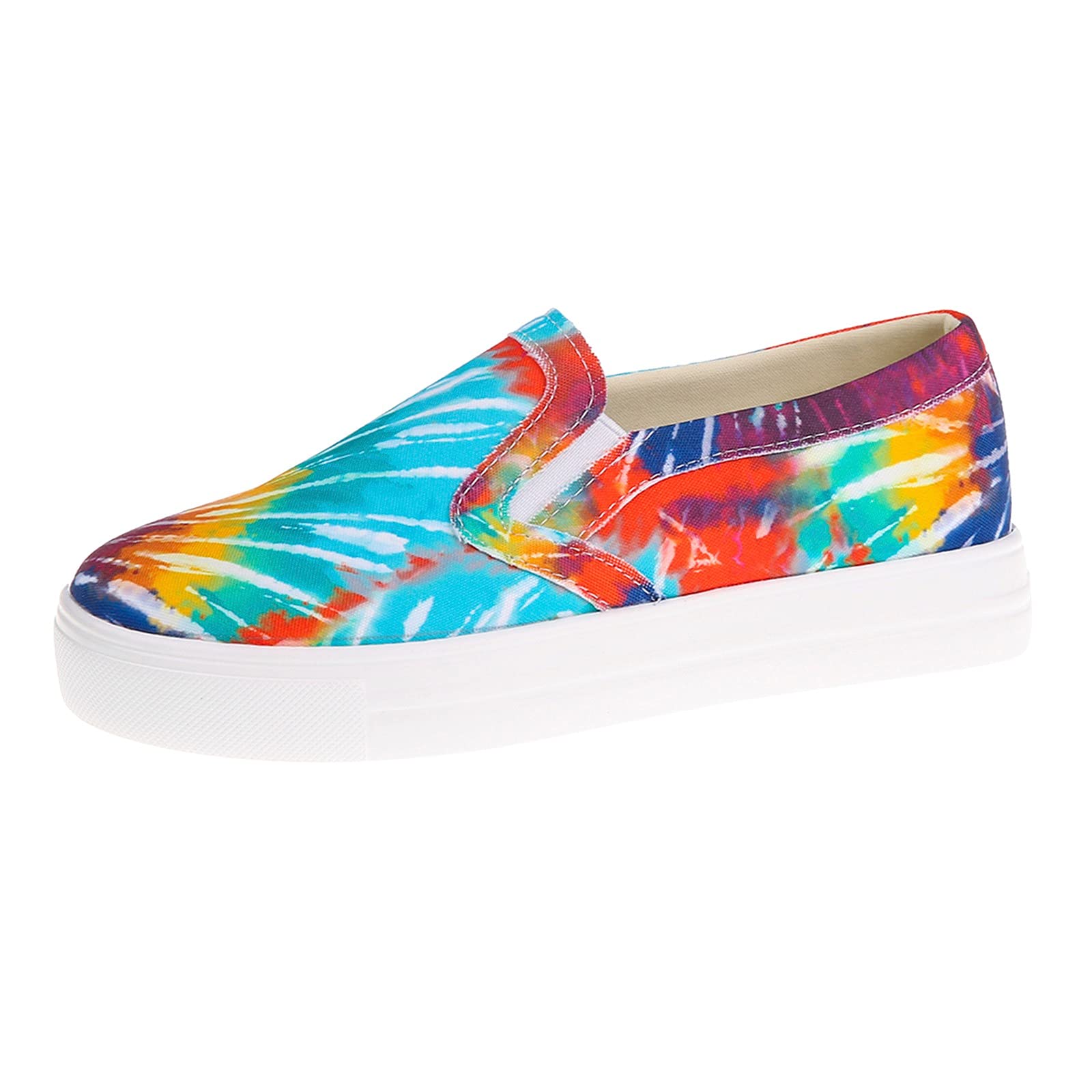 Men's & Women's Slip-On Casual Work Shoes - Comfortable & Stylish Print Design - Size 8 - Perfect for Office, Business Travel & Everyday Wear