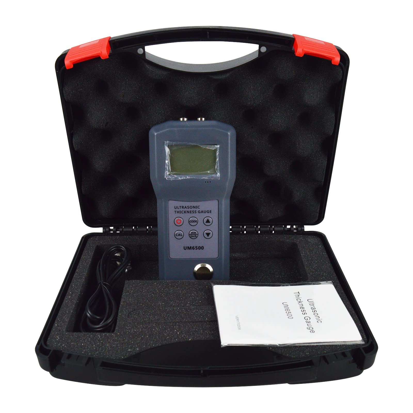 TECHTONGDA UM6500 Digital Ultrasonic Thickness Gauge - Portable Non-Destructive Testing Meter for Metal, Plastic & Glass | Ideal for Industrial Maintenance, Quality Control & Material Inspection