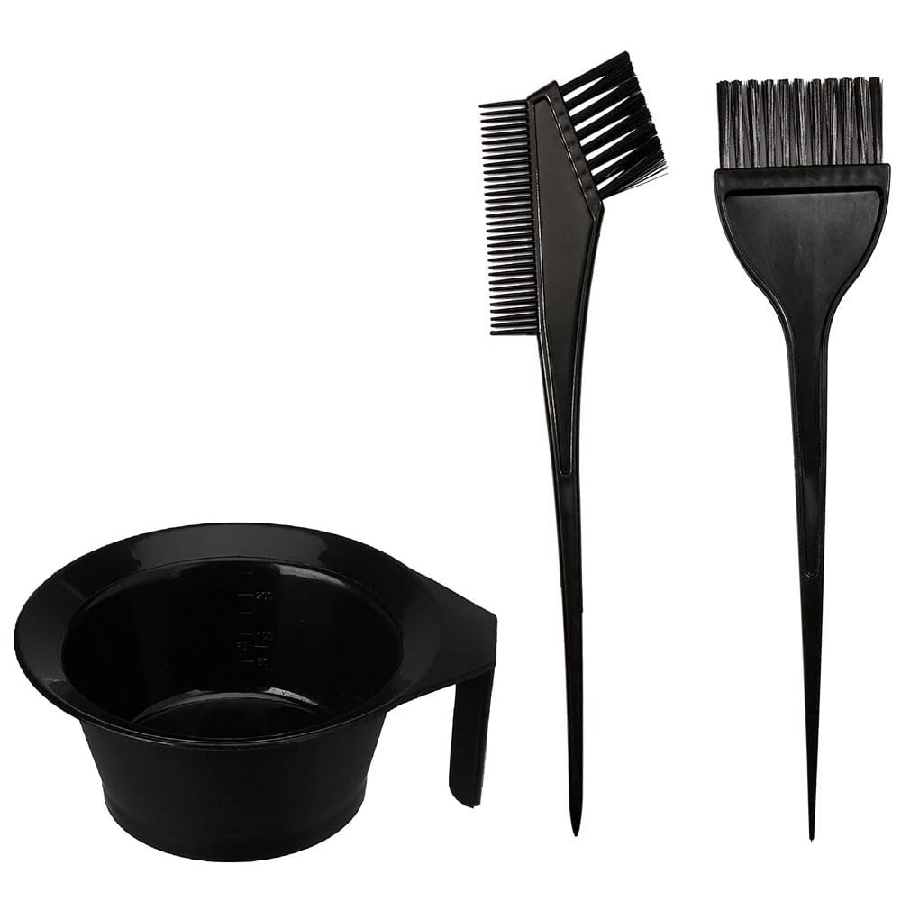 Professional Hair Dyeing Cap with Metal Hook + Hair Coloring Brush & Dye Bowl - Complete Hair Salon Highlighting Kit for Balayage, Ombre & Root Touch Up (Multi-Purpose Styling Tools)