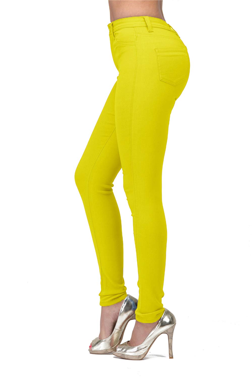 L.B FASHION Women's High Waisted Stretch Skinny Jeans - Plus Size Colored Denim Pants in Black, White & Khaki | Perfect for Casual Wear, Office Outfits & Night Out Looks