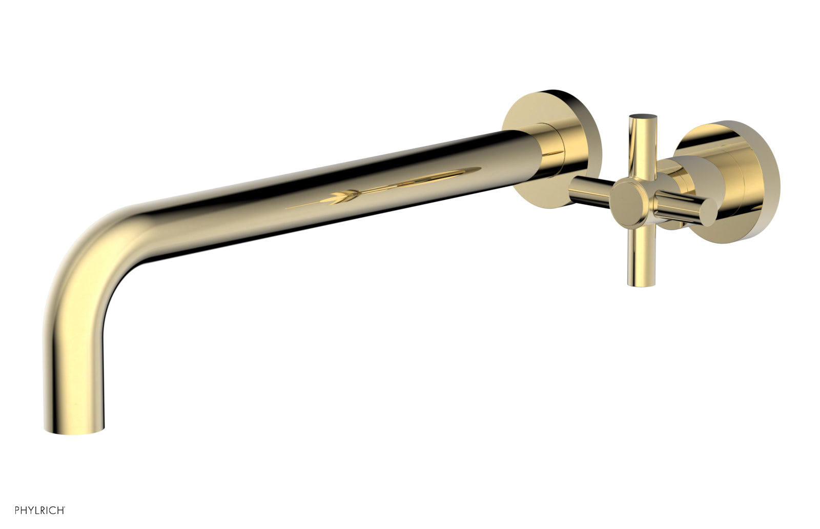 D131-17 Single Handle Wall Mounted Lavatory Faucet Set - Classic Cross Handle Design for Bathroom Sink - Perfect for Modern Homes, Hotels & Restrooms