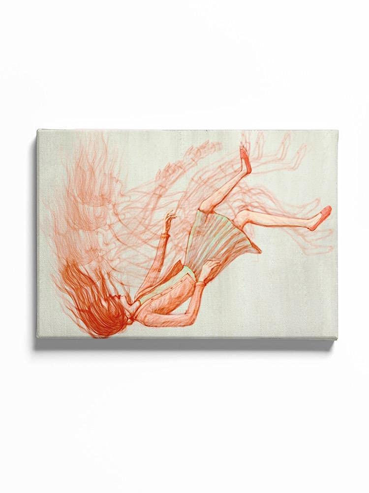 Falling Woman 20x30 Canvas Wall Art - Modern Abstract Home Decor for Living Room, Bedroom & Office