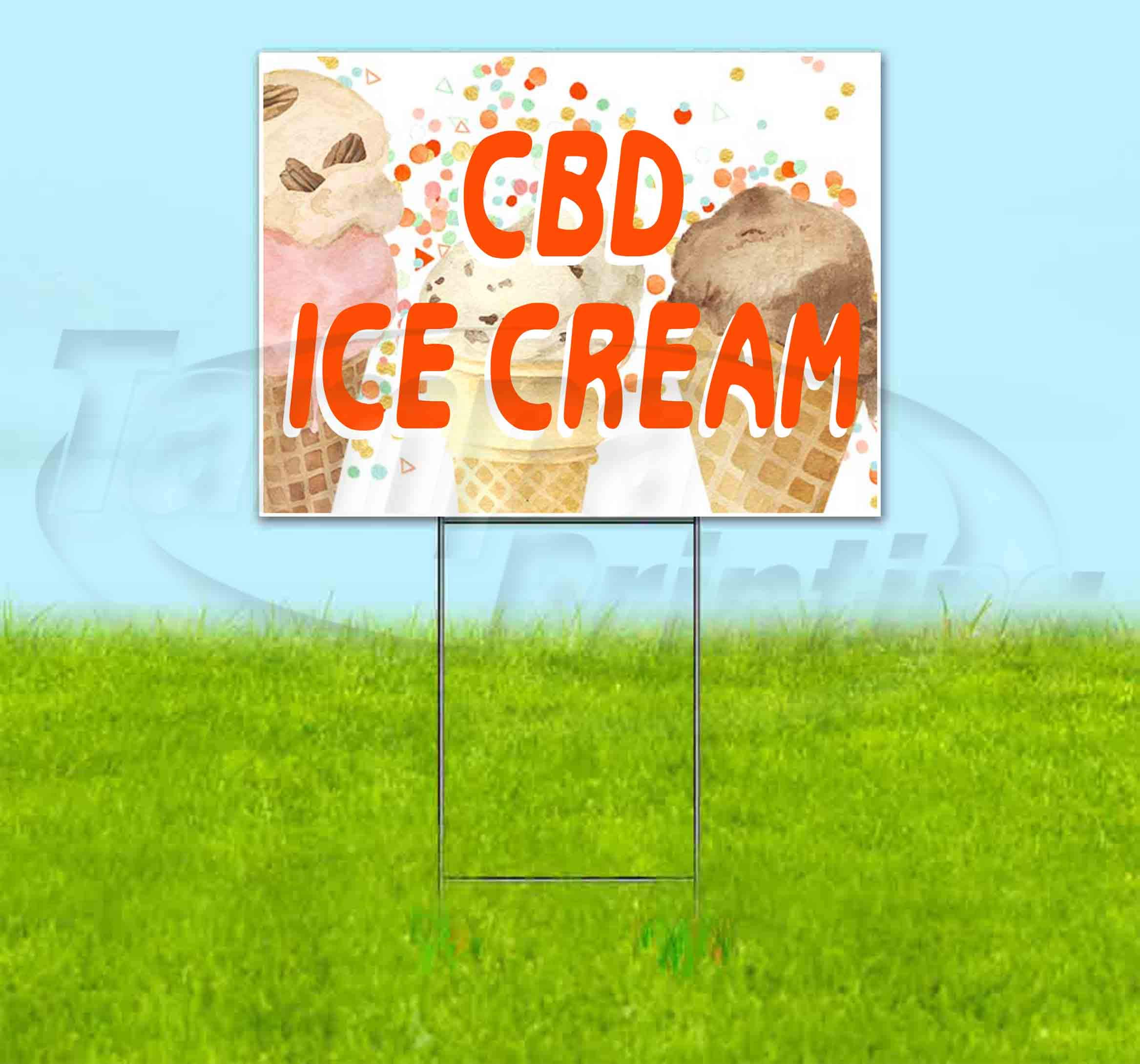 Dots & Cones CBD Ice Cream Yard Sign - 18