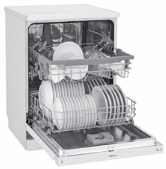 LG DFB512FW 14 Place Setting White Dishwasher - Energy Efficient, Quiet Operation for Modern Kitchens