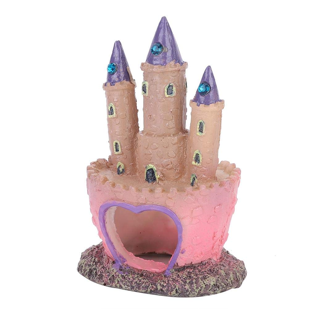 Resin Cartoon Castle Aquarium Decor - Fish Tank Accessories for Tropical Fish, Reptiles & Aquatic Pets | Underwater Landscape Decoration for Home & Office Aquariums