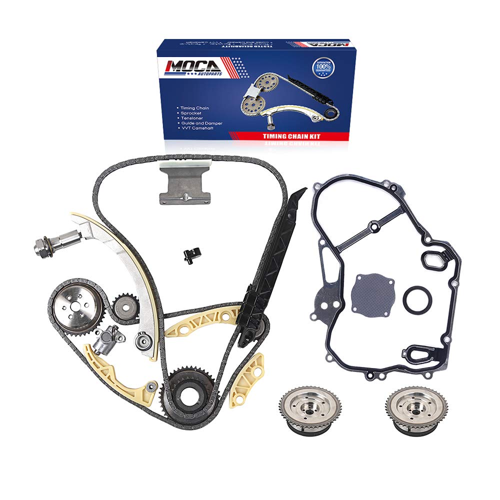 High-Quality MOCA Timing Chain Kit with Variable Valve Timing Sprocket & Gasket for 07-09 Pontiac Solstice 2.0L, Saturn Aura 2.4L, 13-16 Buick Verano 2.0L, 10-12 Chevy Malibu 2.4L - Perfect for Engine Repair & Performance Upgrade