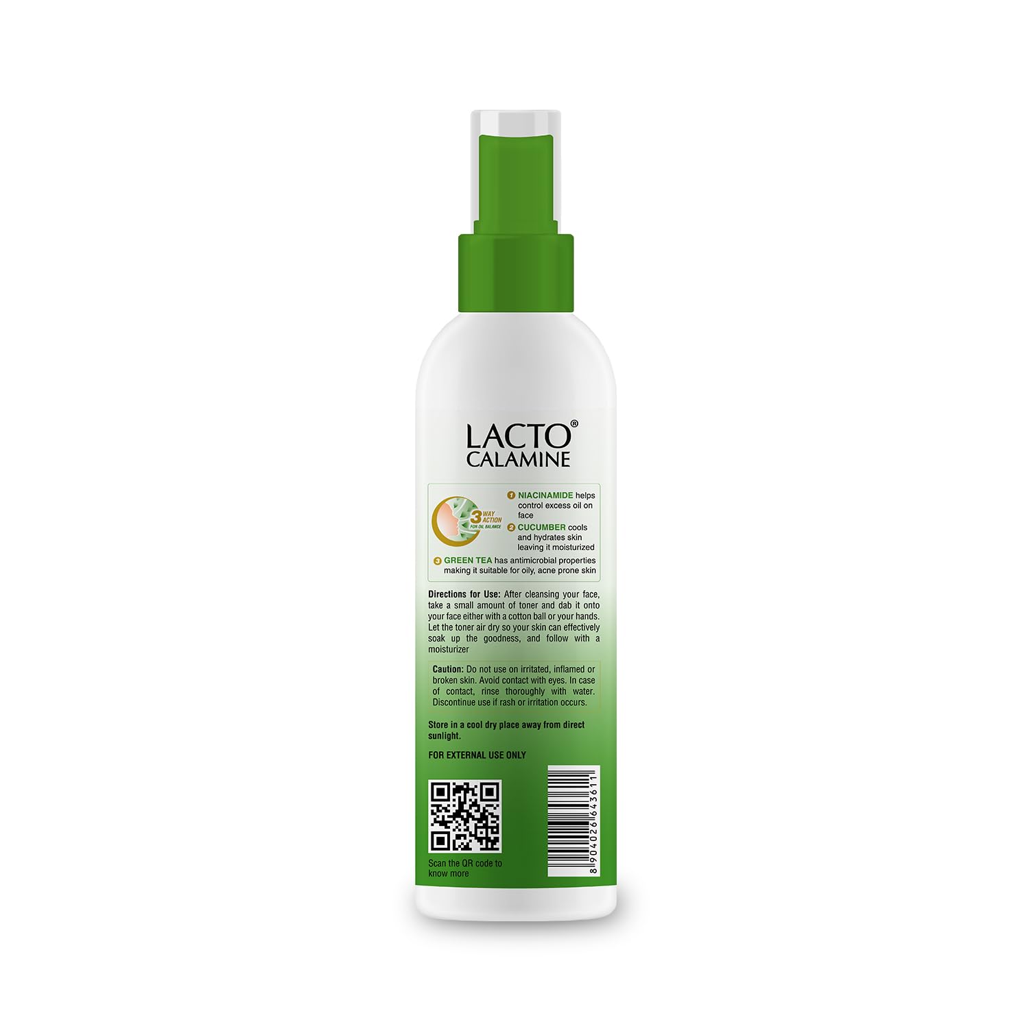 Lacto Calamine Face Toner with Cucumber & Green Tea | 3-Pack (120ml Each) | Deep Pore Cleansing, Tightening & Hydration | 2% Niacinamide for Glowing Skin | Sulfate, Alcohol & Paraben Free | Perfect for Daily Skincare & Post-Workout Refreshment